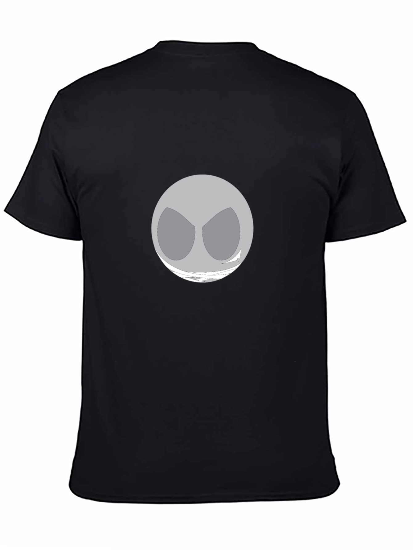 Men's Black T-Shirt with Gray Abstract Graphic - 4