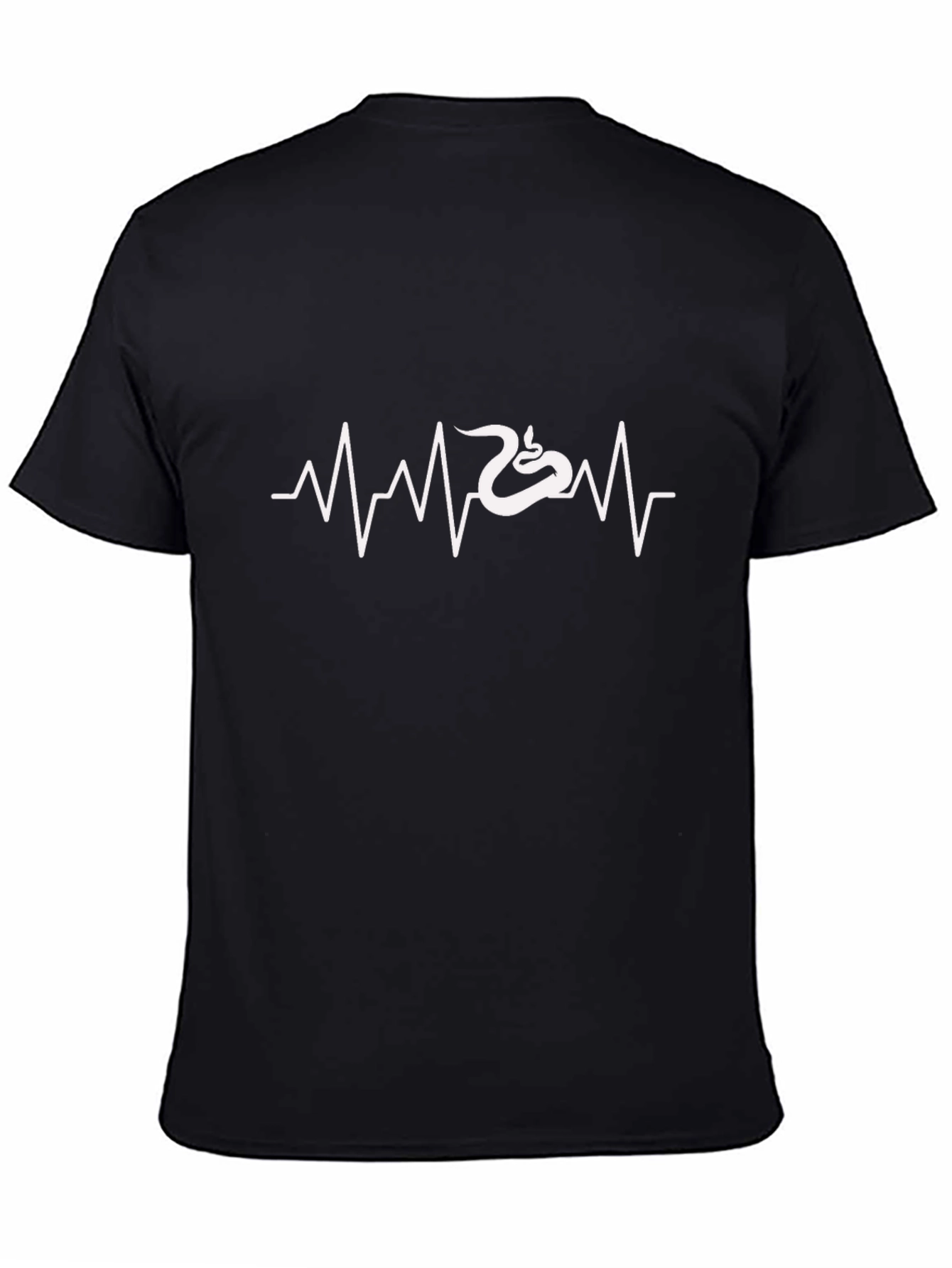 Black Snake Heartbeat T-Shirt - Cool Graphic Tee view 4
