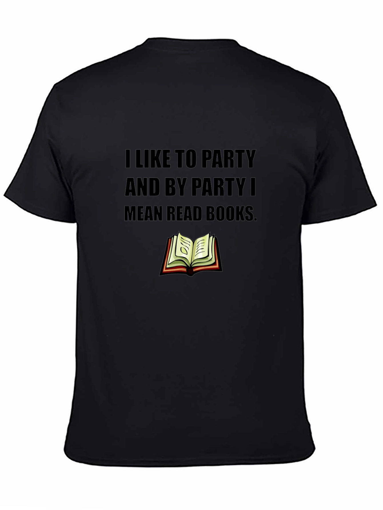 Black Party Means Books Black Graphic Tee view 4