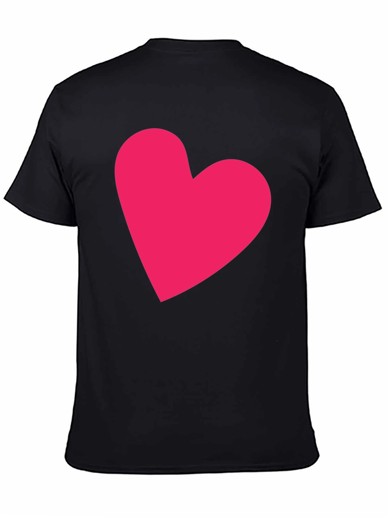 Black Heart Graphic Tee - Casual Black Cotton T-Shirt view 4