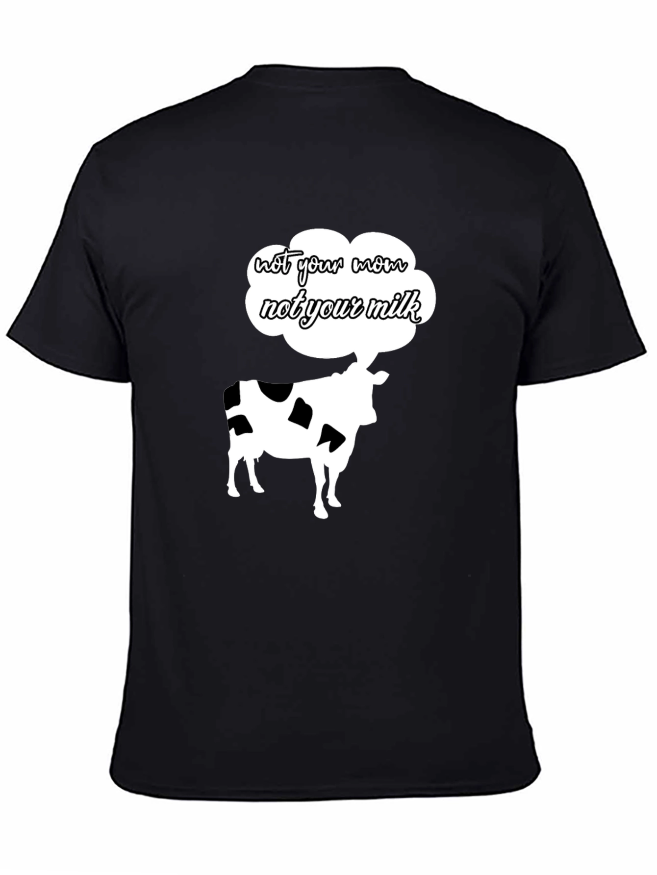 Black Cow "Not Your Mom" Graphic T-Shirt - Black view 4