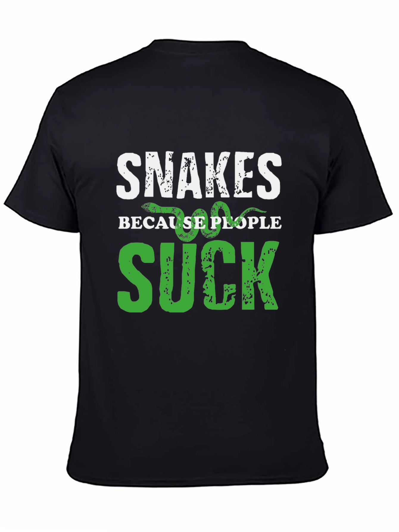 Black Snakes Because People Suck T-Shirt view 4