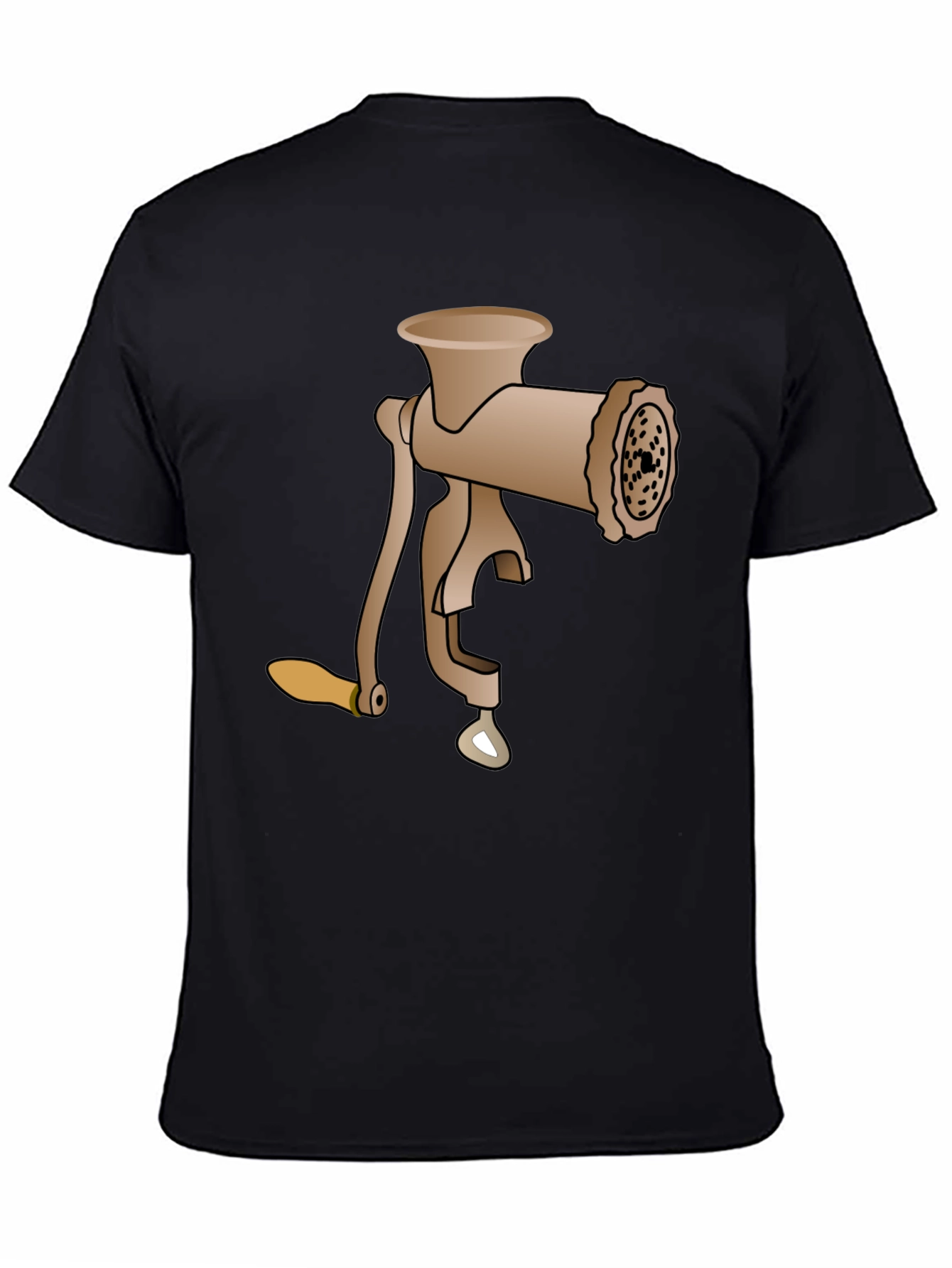 Black Meat Grinder Tee - Novelty Graphic T-Shirt view 4