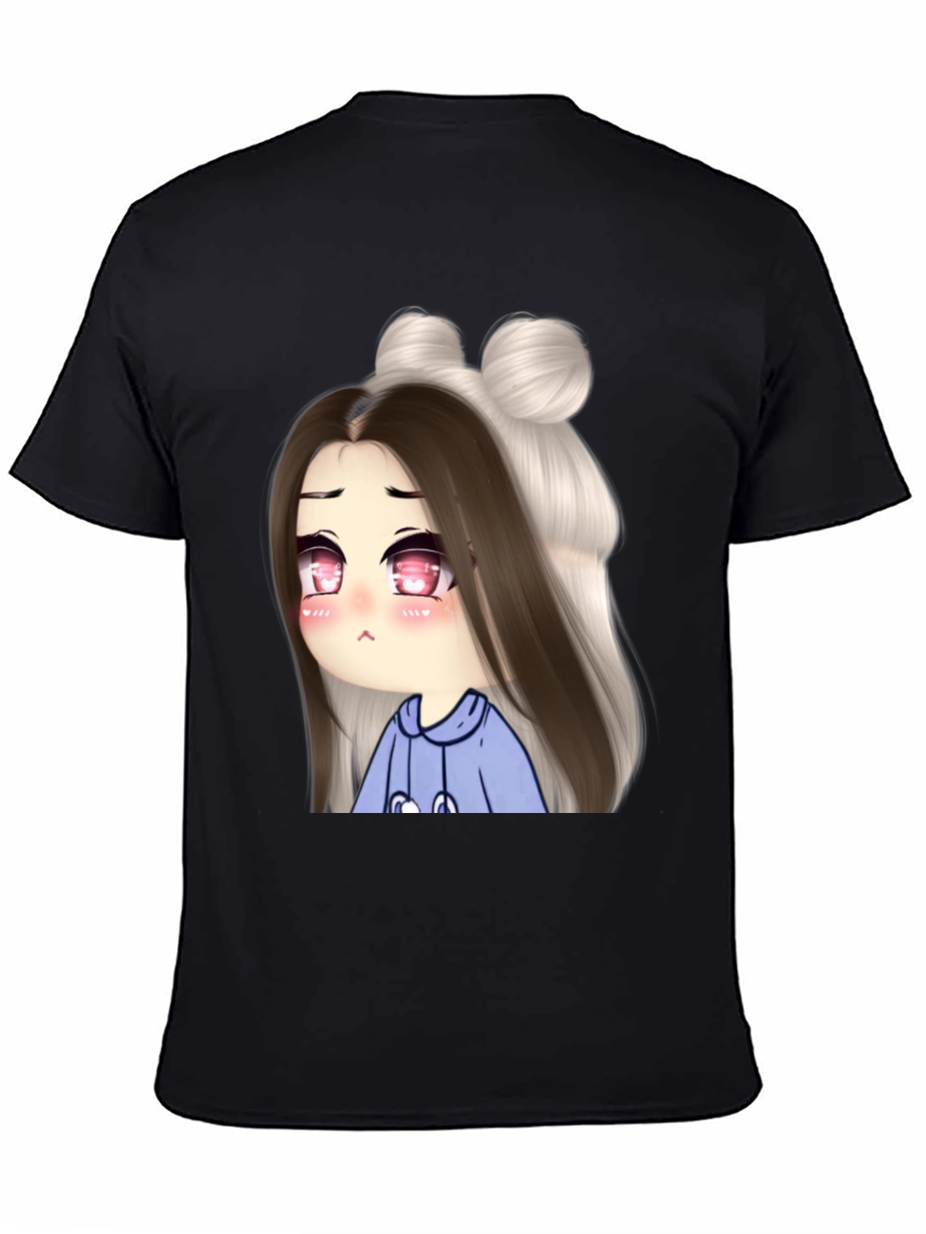 Black Anime Girl Graphic Tee - Unique Design view 4