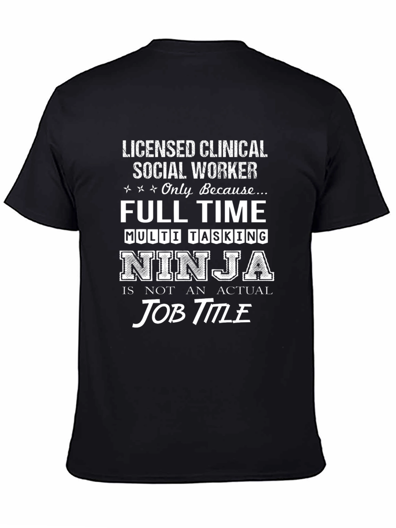 Black Licensed Social Worker T-Shirt view 4