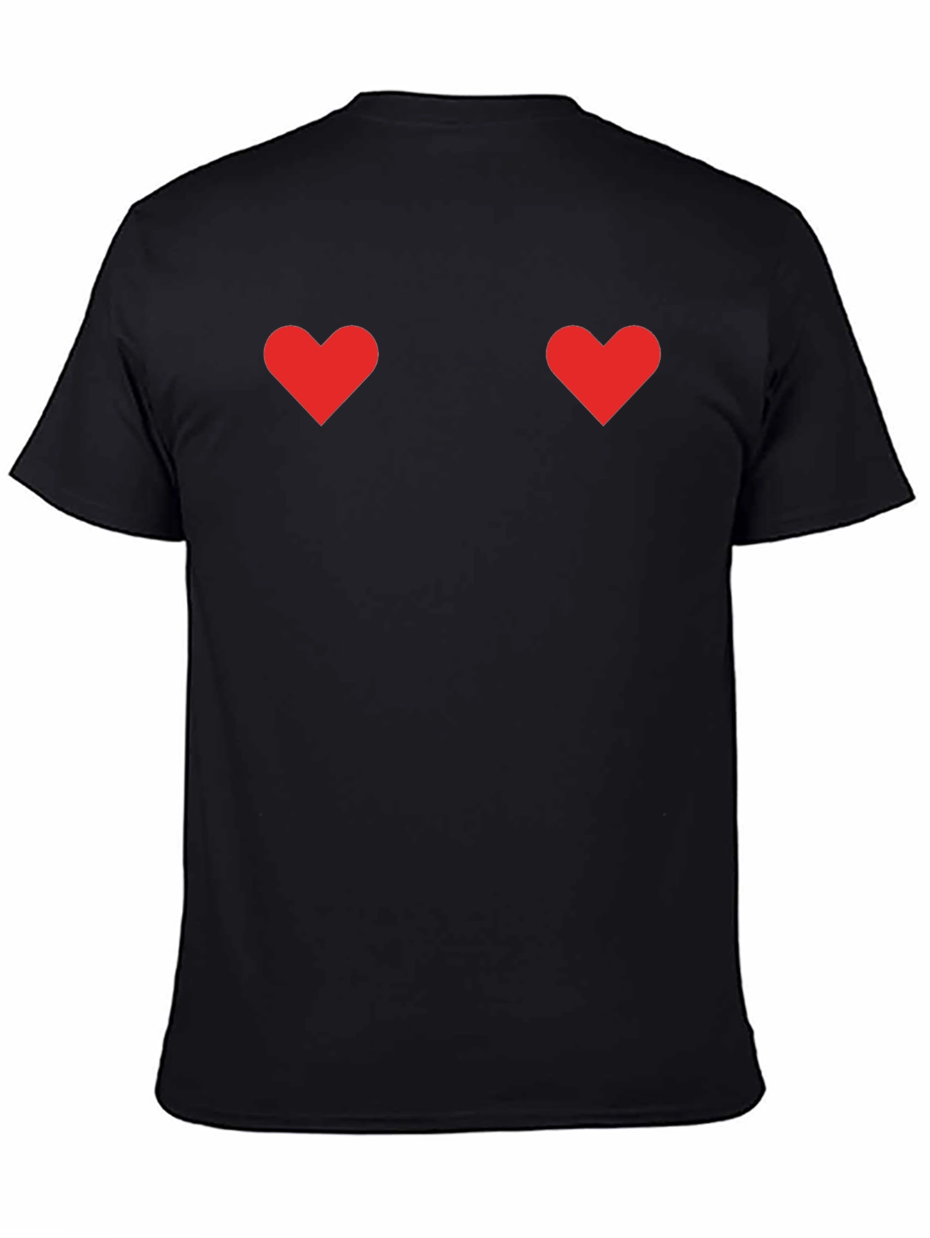 Black Heart Tee - Valentine's Black T-Shirt view 4