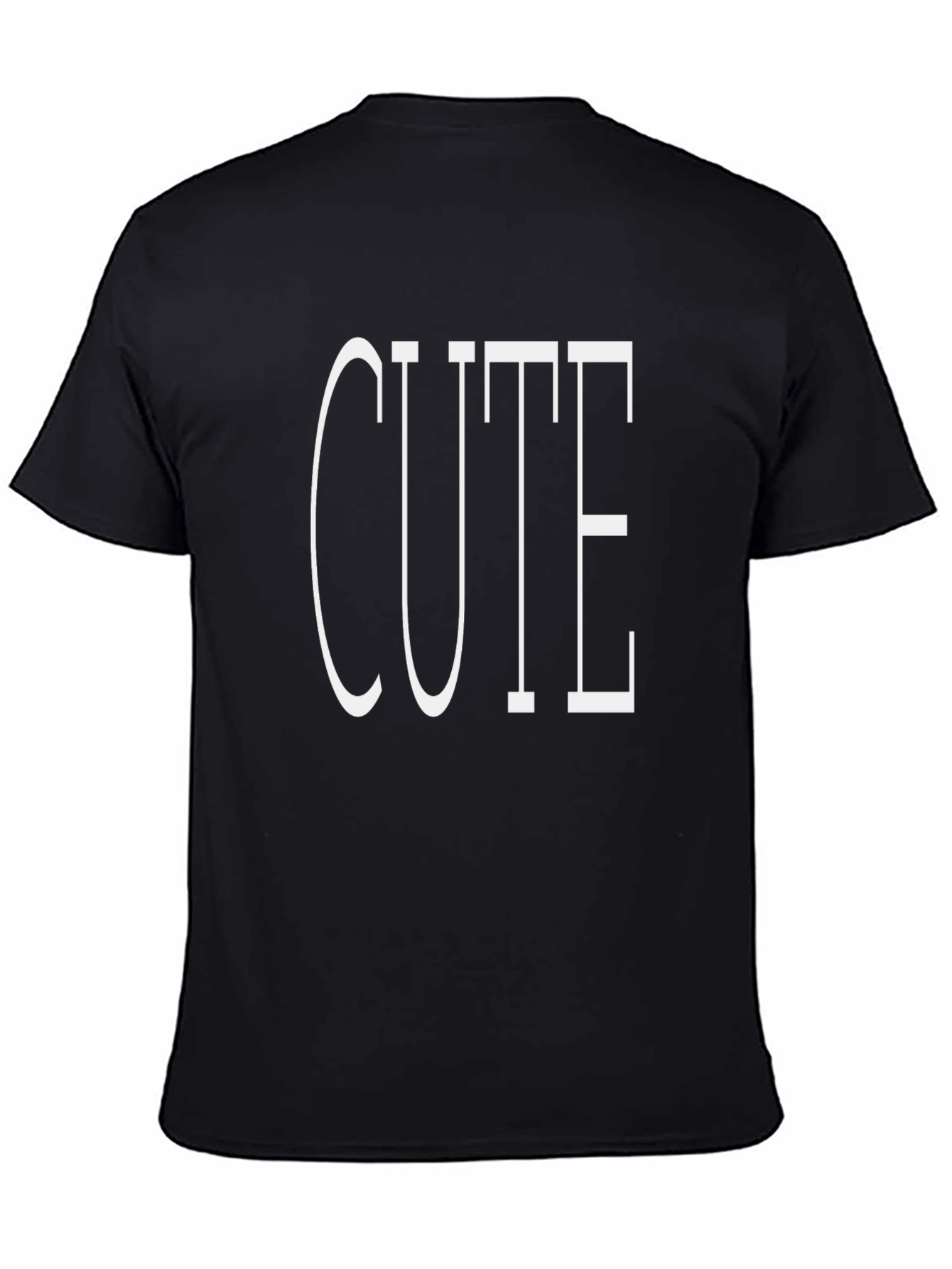 Black Cute Graphic T-Shirt - Casual Everyday Wear view 4
