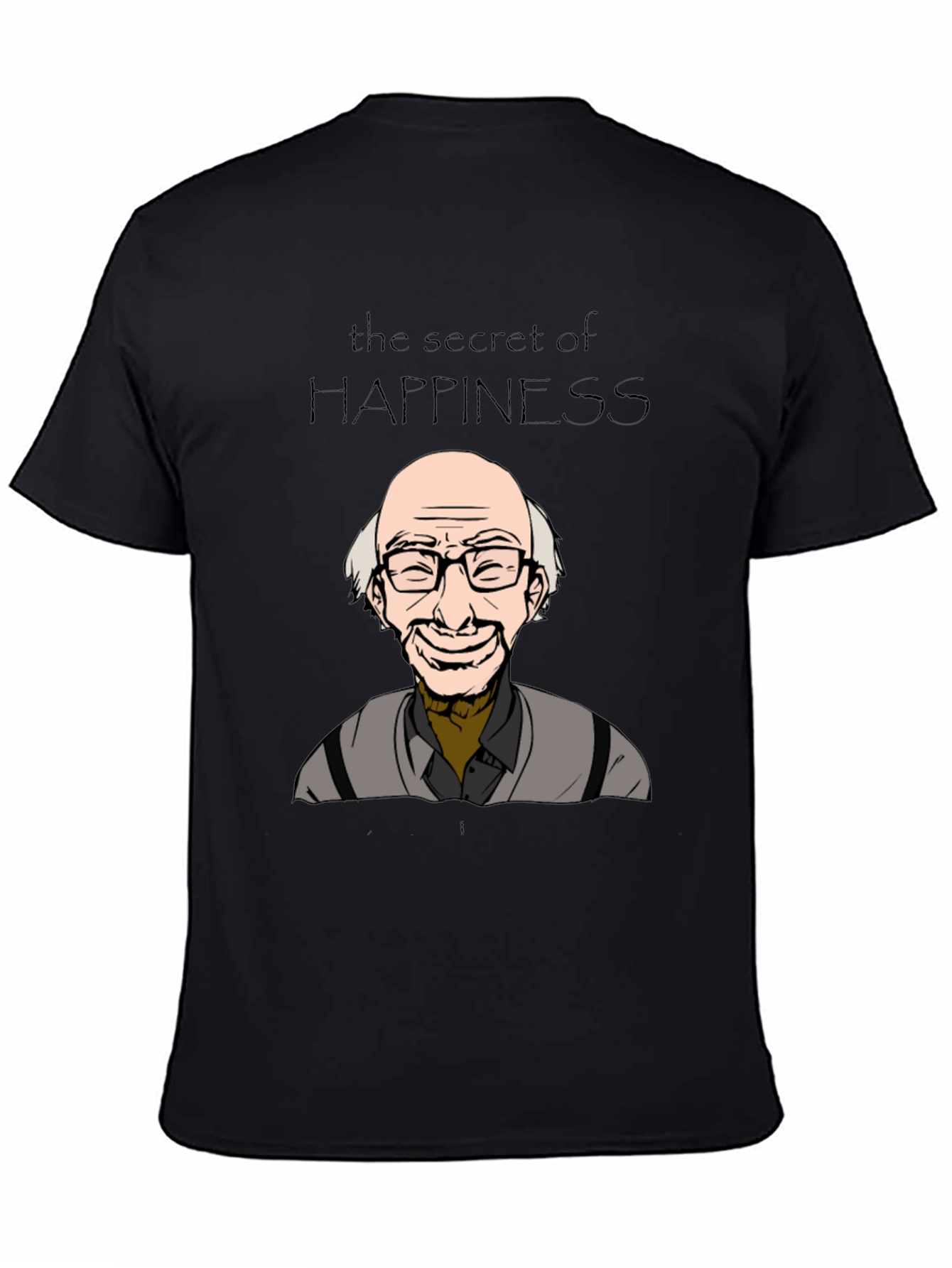 Black Secret of Happiness T-Shirt - Uncle Iroh Style view 4