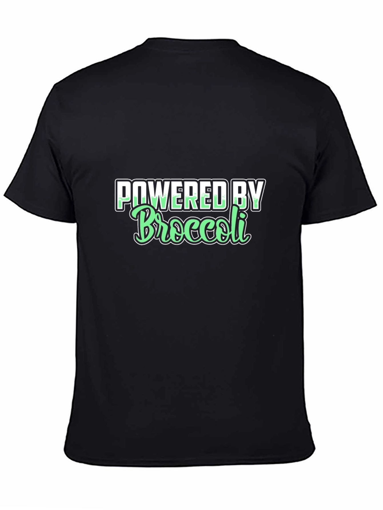 Black Powered by Broccoli Graphic Tee view 4