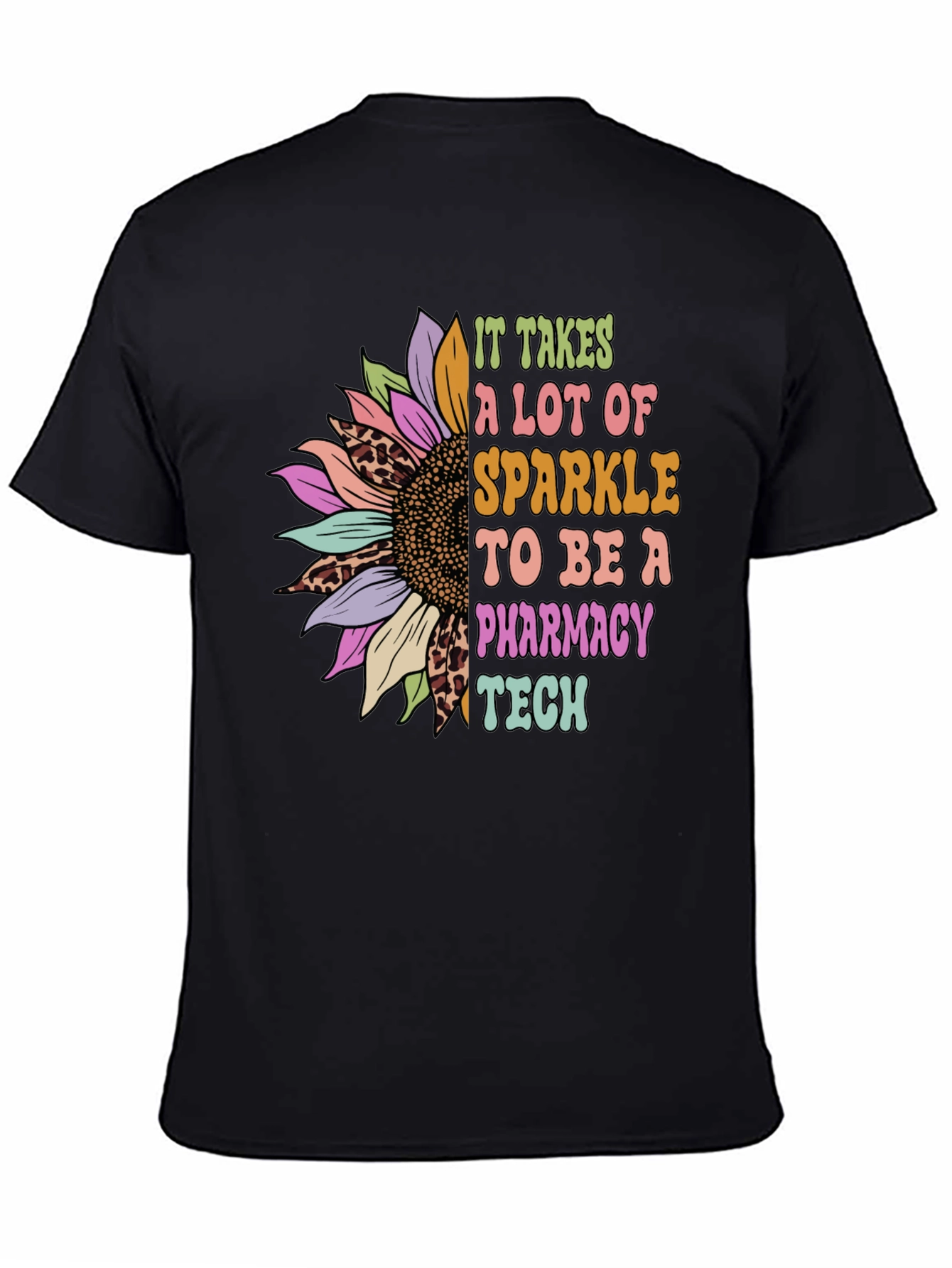 Pharmacy Tech Sunflower Graphic T-Shirt - 4