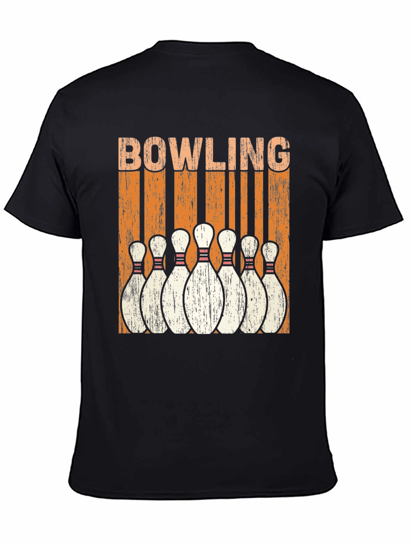 Black Bowling Pins Graphic T-Shirt view 4