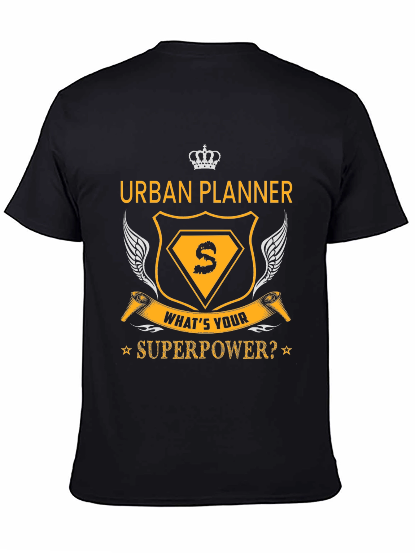 Black Urban Planner Superpower T-Shirt view 4