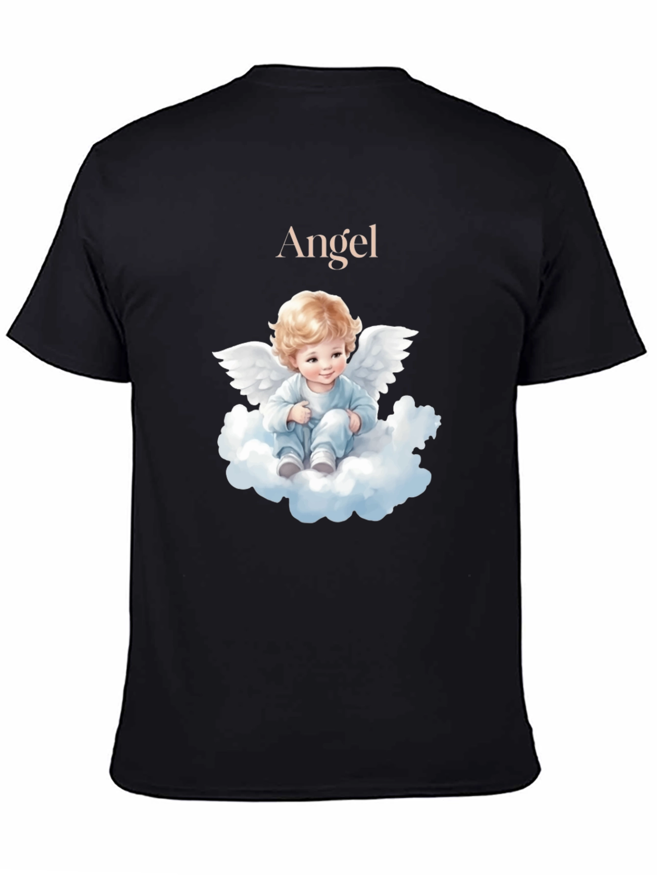 Black Angel Baby Graphic T-Shirt - Cute & Comfy Tee view 4