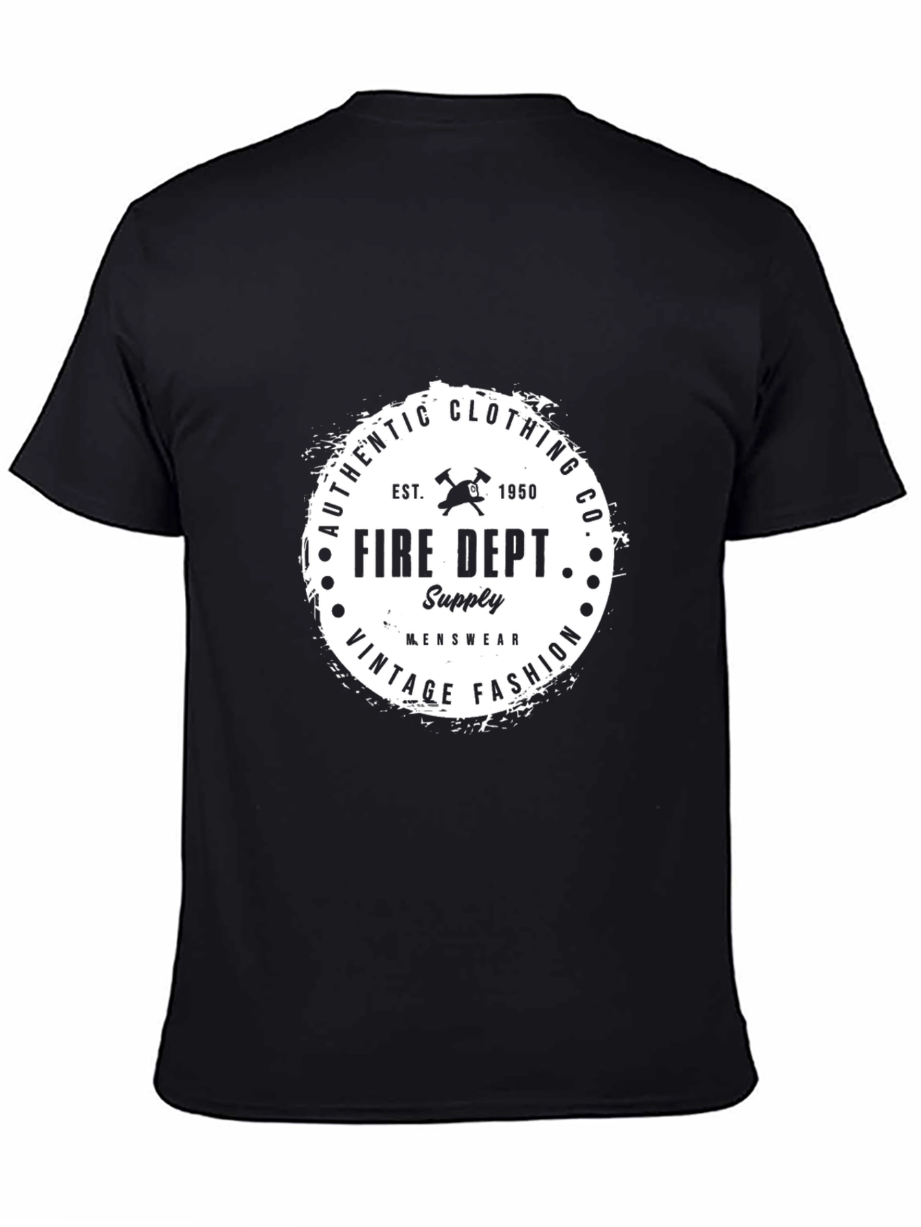 Black Fire Dept. Vintage Black T-Shirt view 4