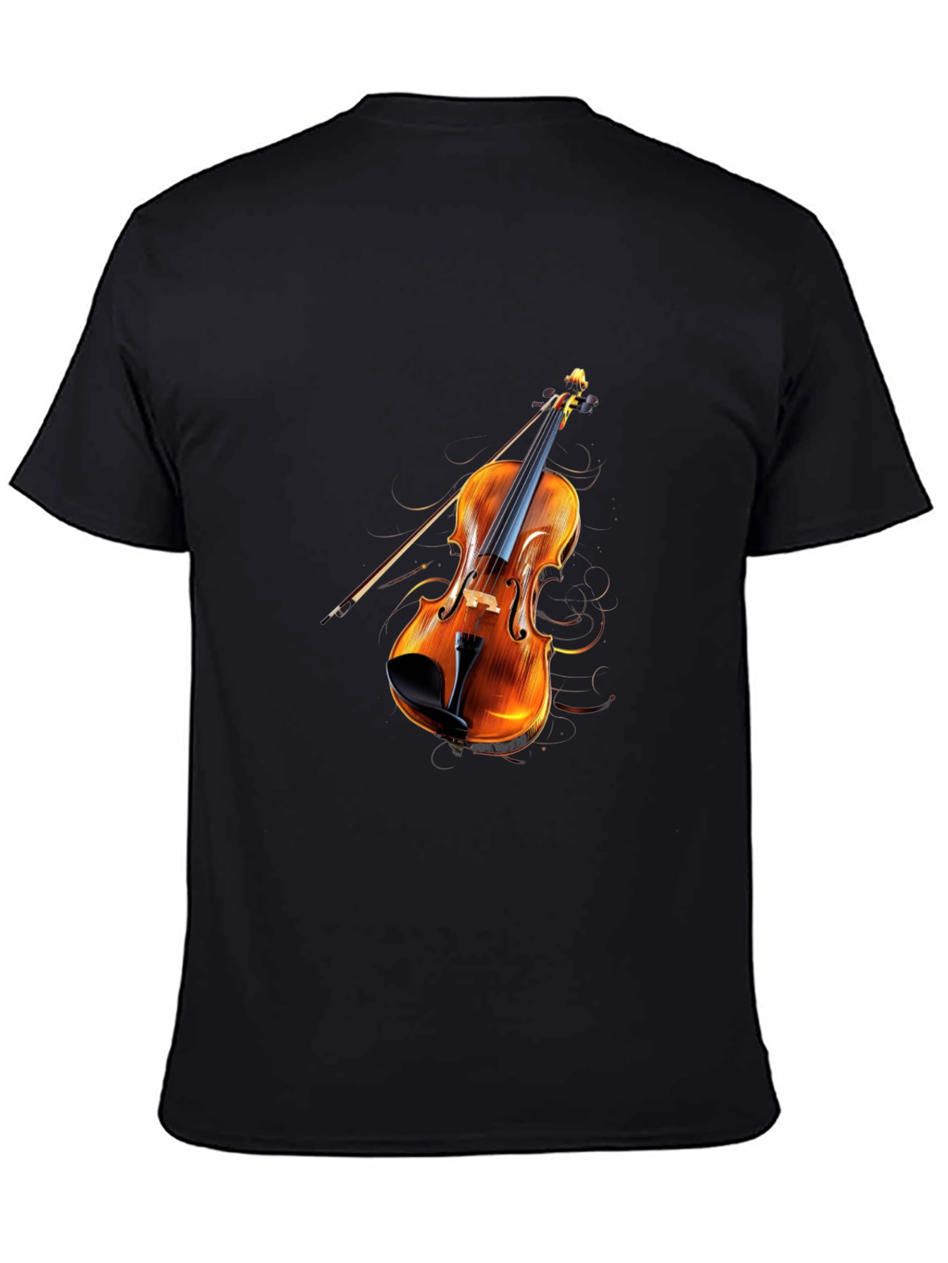Black Violin Graphic Black T-Shirt view 4