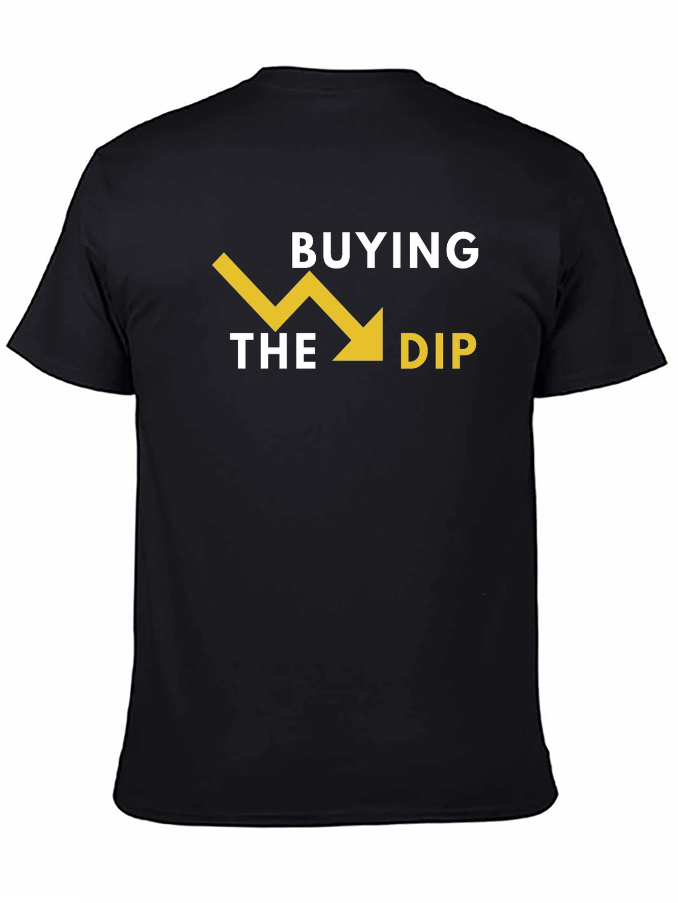 Black Buying the Dip Graphic Tee - Stock Market T-Shirt view 4