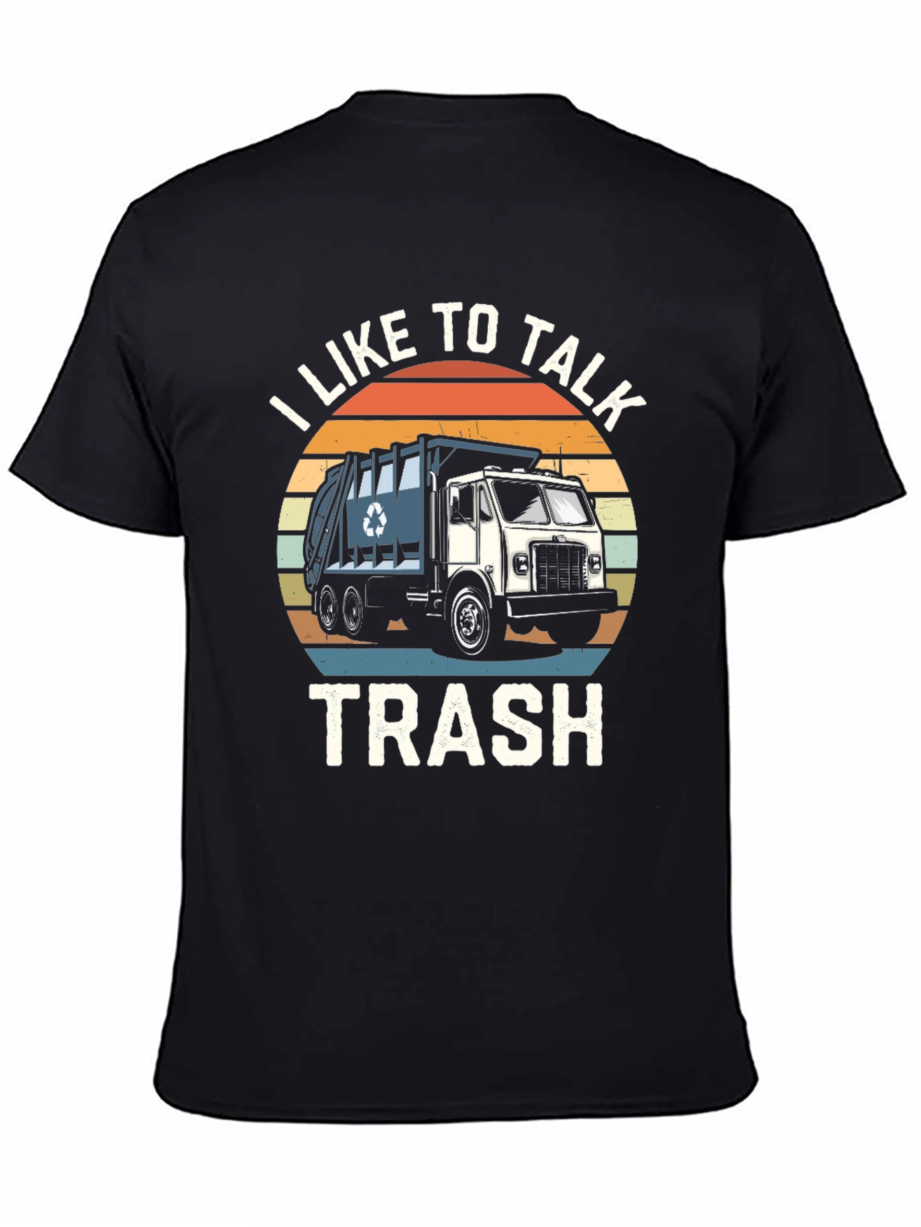 Black I Like to Talk Trash Graphic T-Shirt view 4