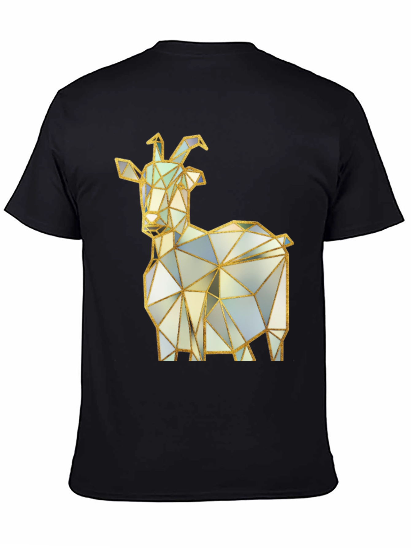 Black Geometric Goat T-Shirt - Black view 4