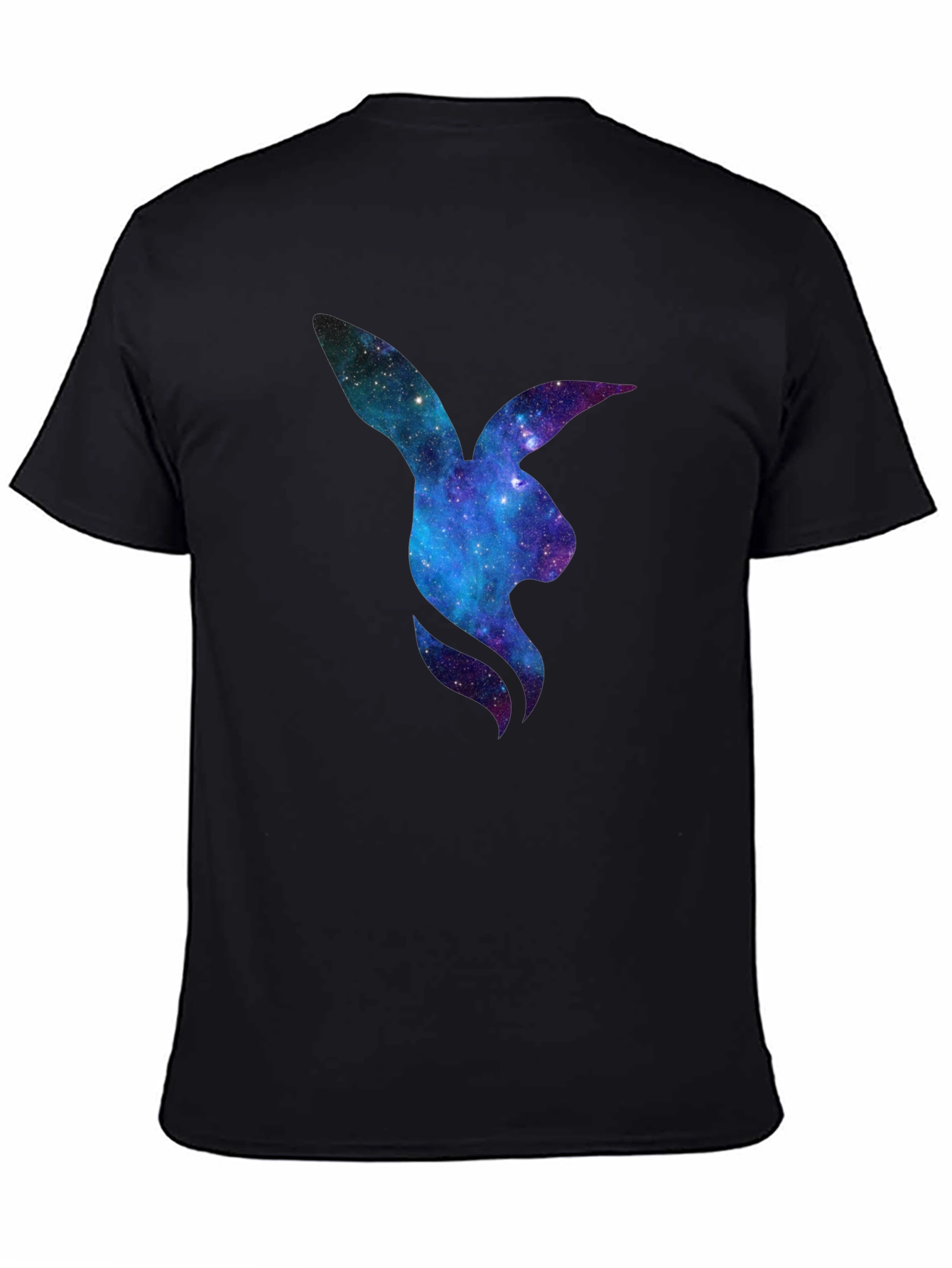 Black Galaxy Bunny Graphic T-Shirt view 4