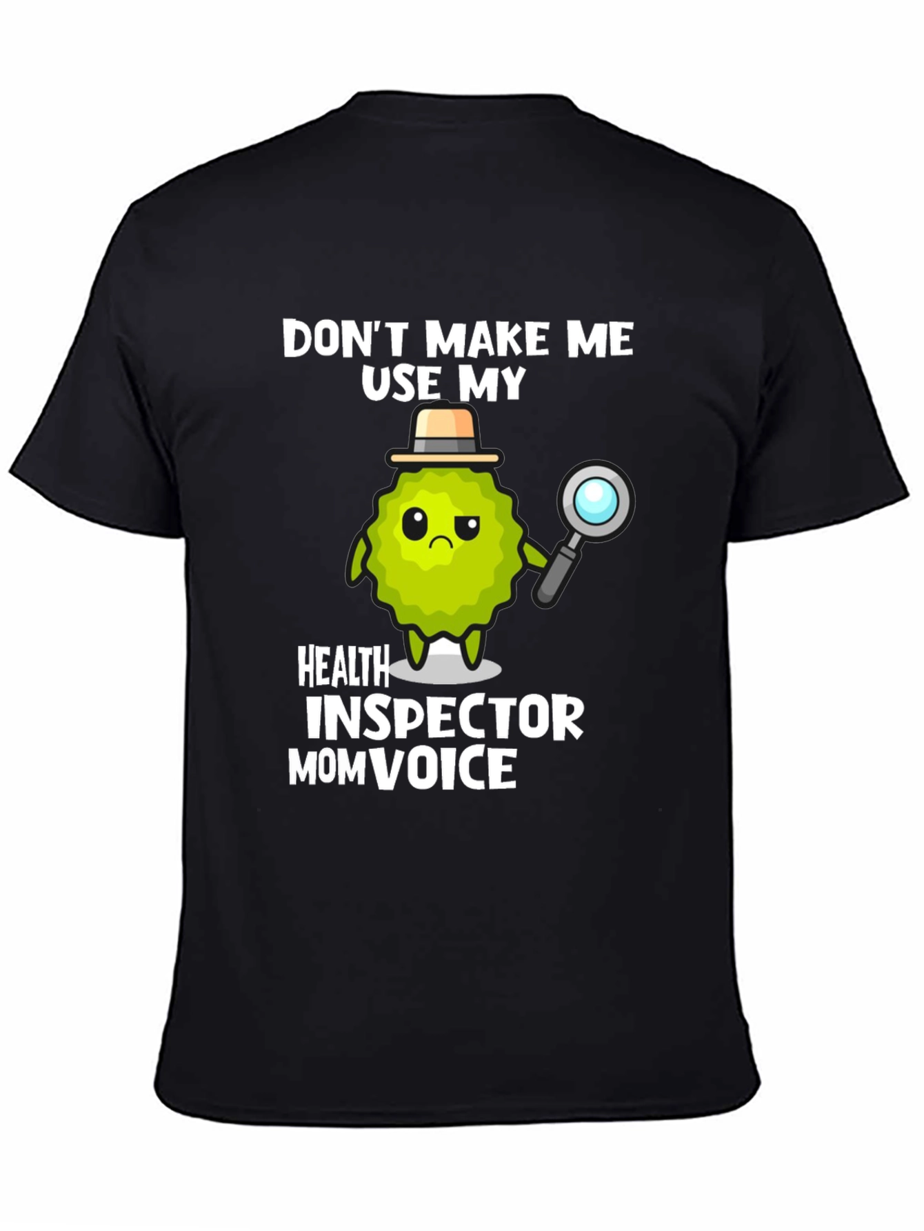 Black Health Inspector Mom Voice Graphic T-Shirt view 4