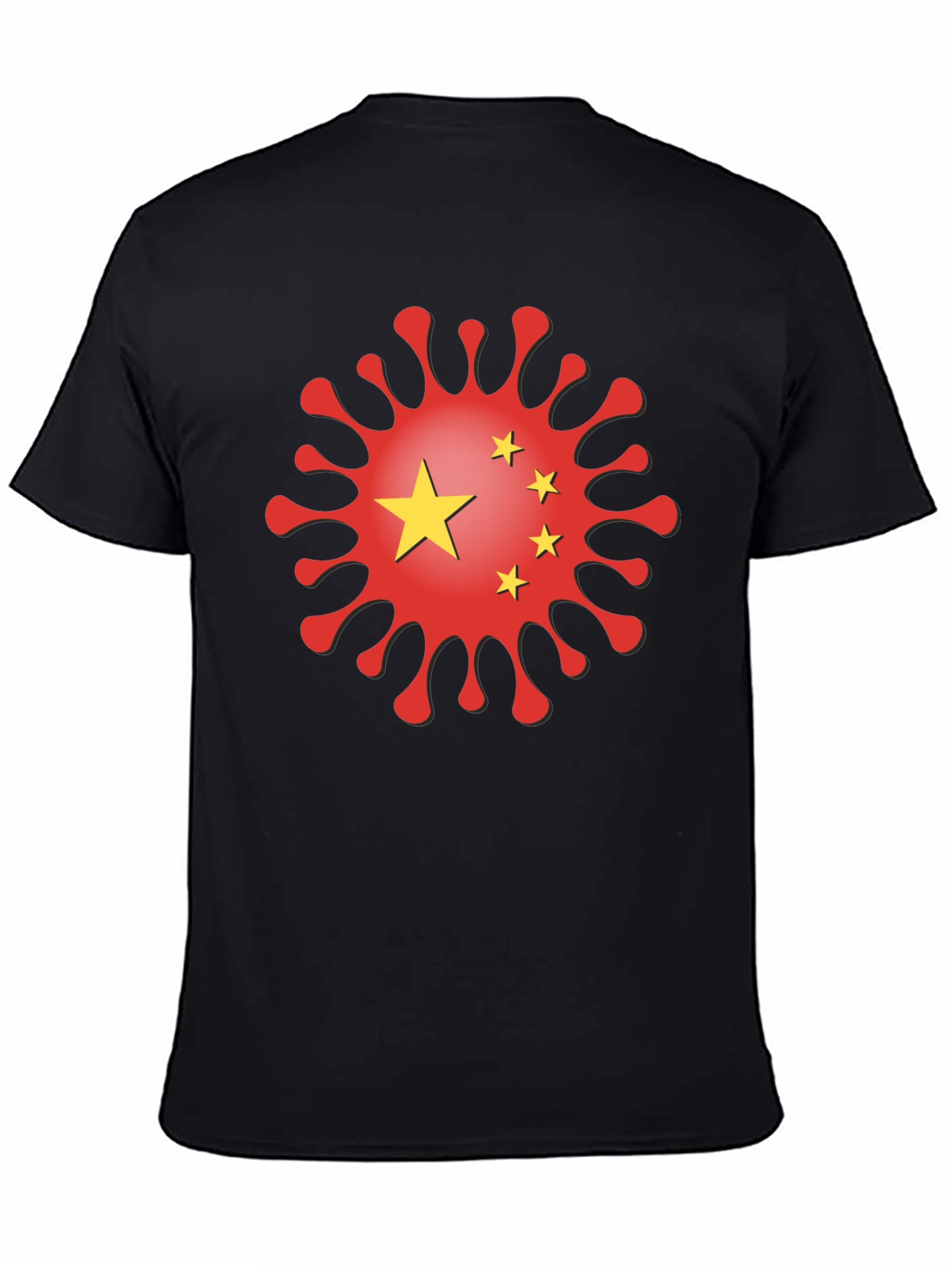 Black China Virus Graphic T-Shirt view 4