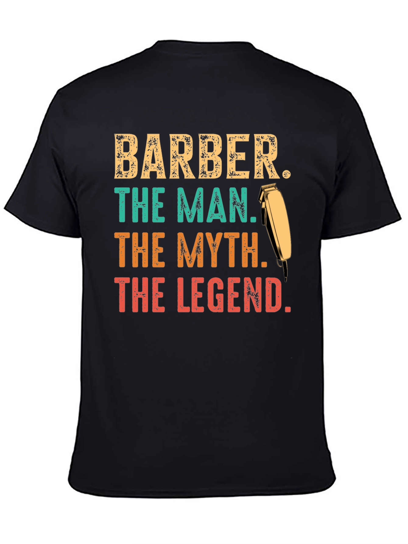 Black Barber The Man The Myth The Legend T-Shirt view 4