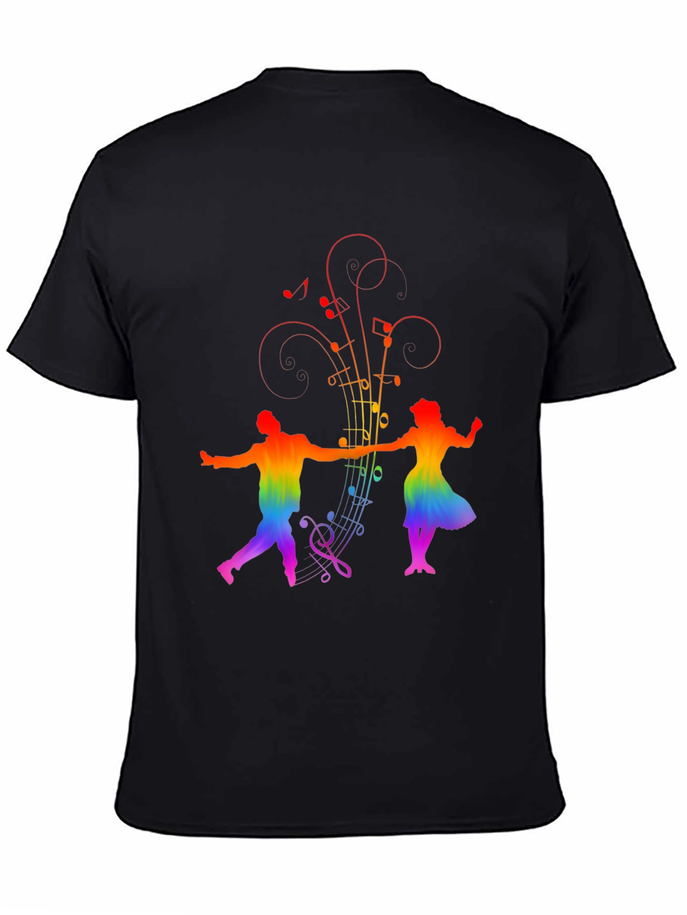 Black Rainbow Music Dancer Black Tee view 4