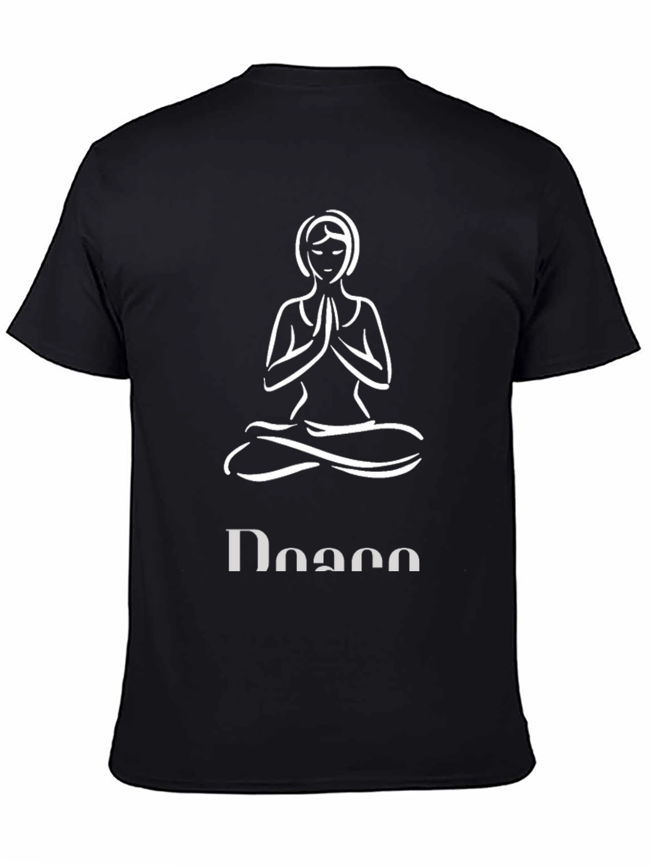 Black Yoga Pose T-Shirt - Meditate in Style view 4
