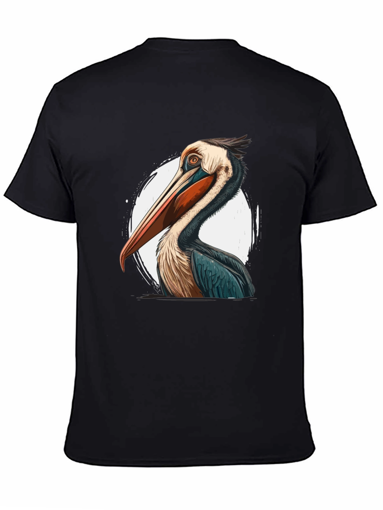 Black Pelican Graphic Tee - Unique Bird Design view 4