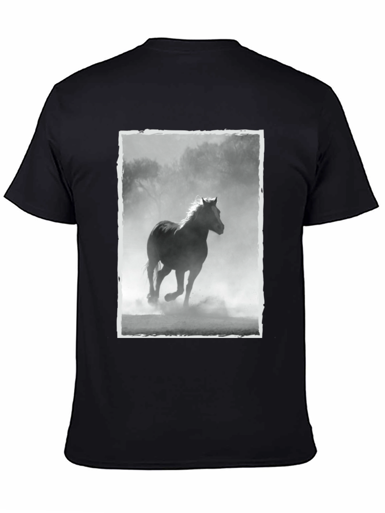 Black Black Horse T-Shirt - Equestrian Style view 4