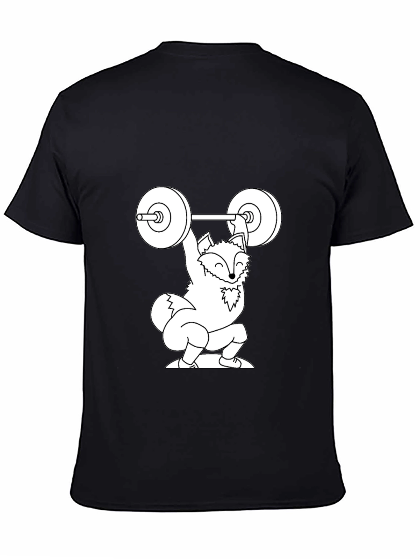 Black Fox Weightlifting Graphic Tee - Black view 4