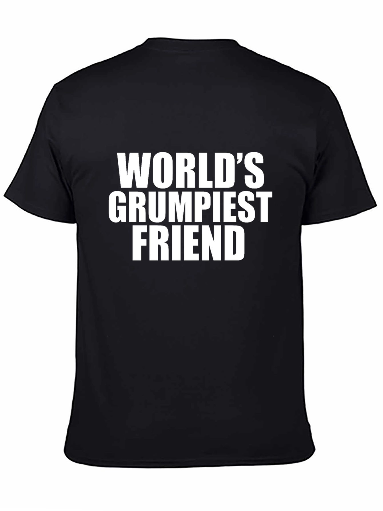 Black World's Grumpiest Friend Graphic T-Shirt view 4