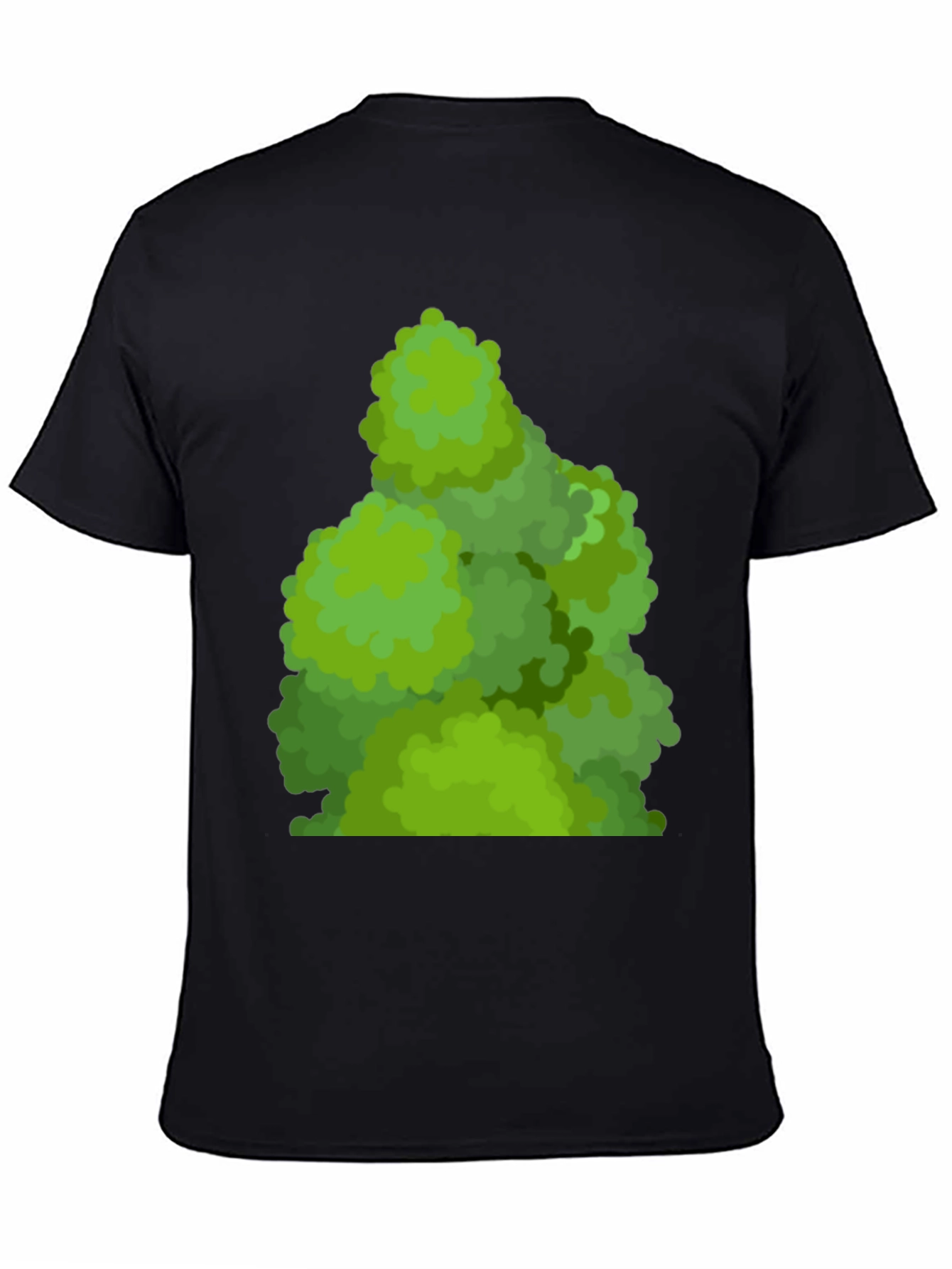 Black Green Bush Tee - Nature Inspired Graphic T-Shirt view 4