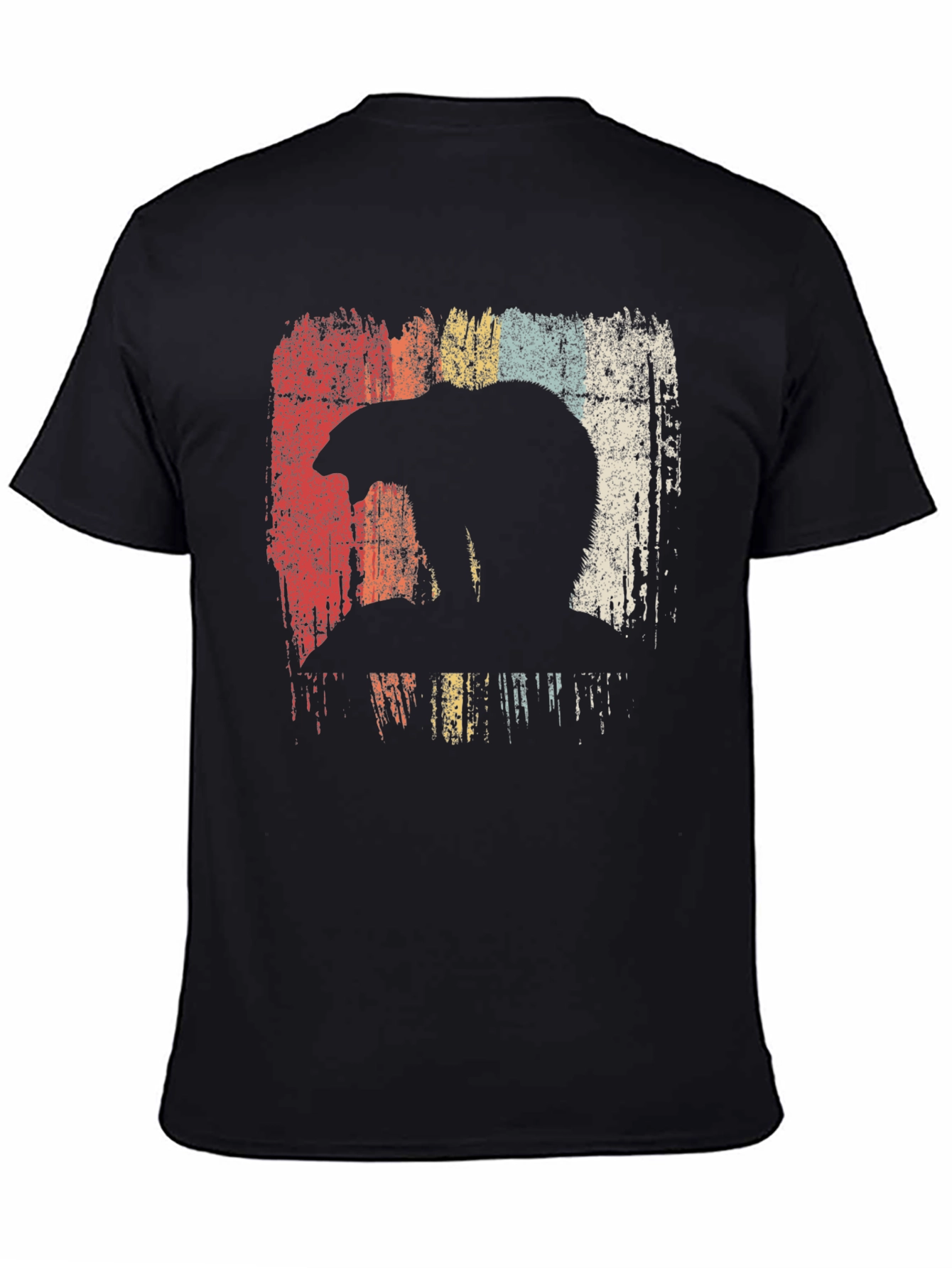 Black Retro Bear Graphic T-Shirt - Vintage Style view 4
