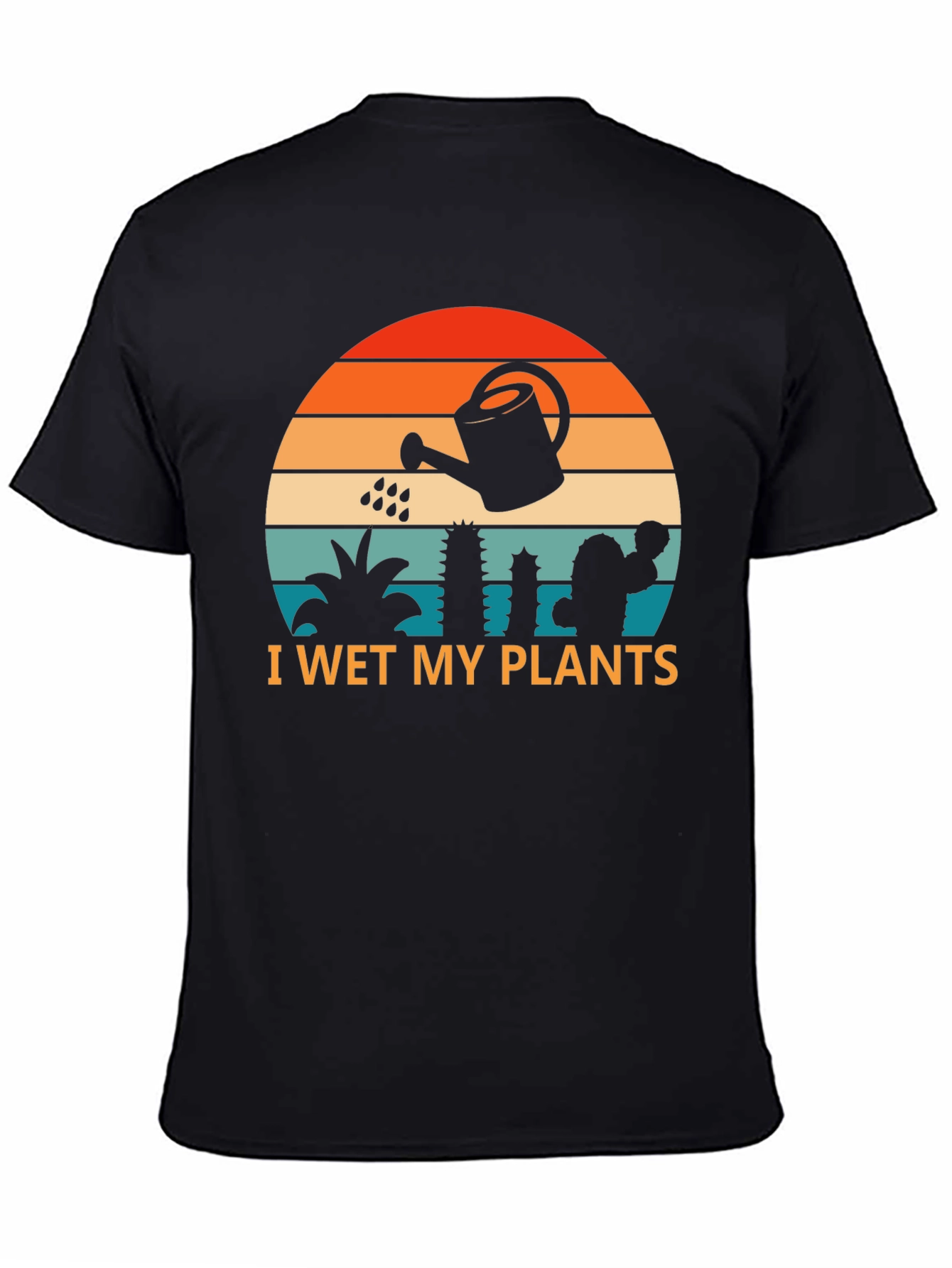 Black I Wet My Plants Graphic T-Shirt view 4