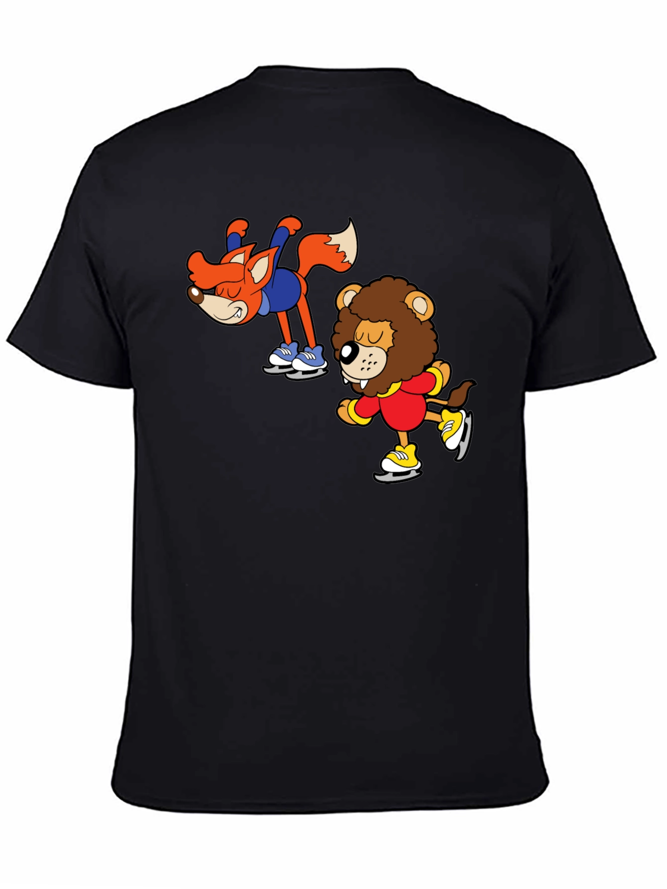 Black Skating Buddies Black T-Shirt view 4