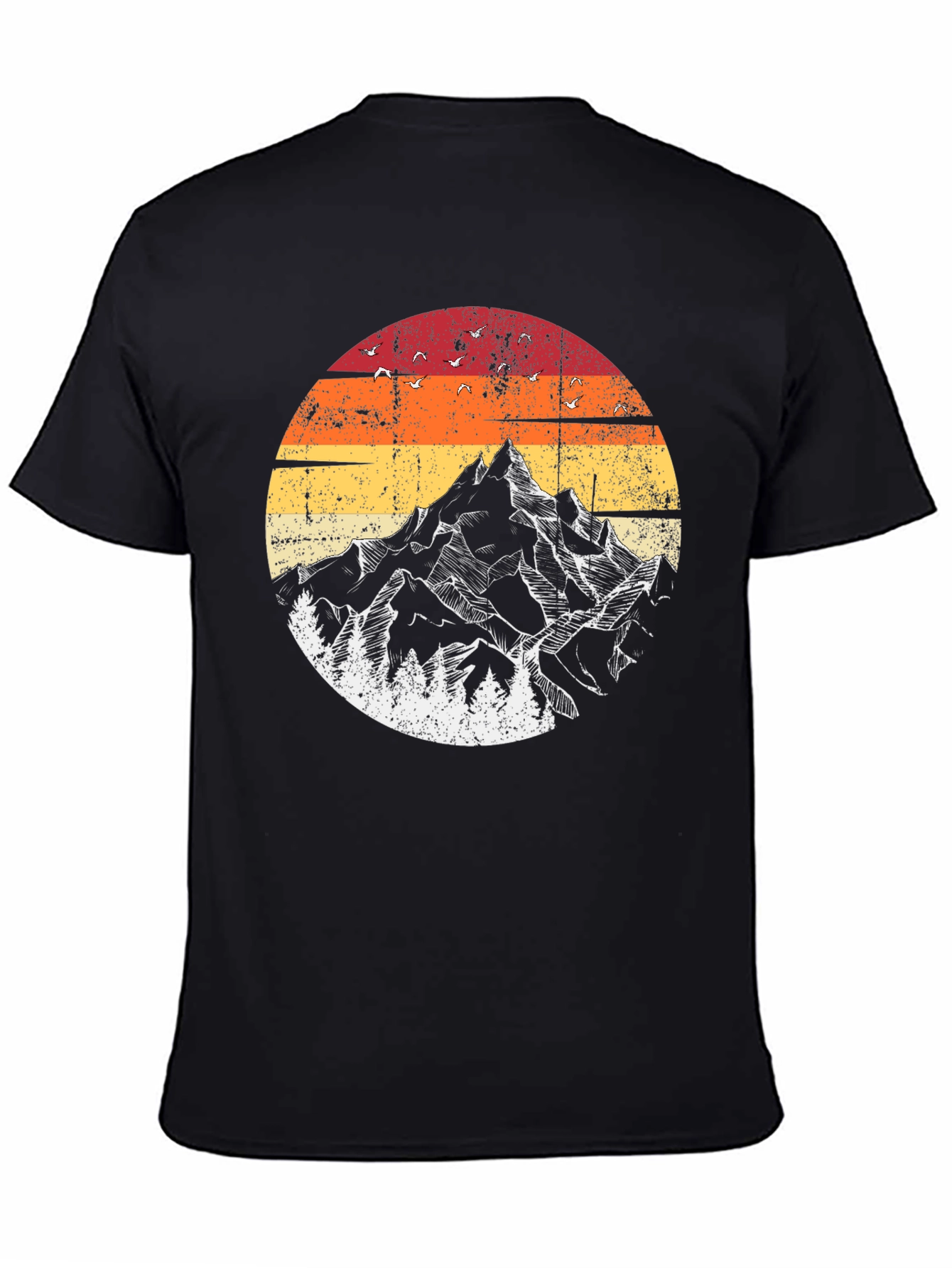 Black Retro Mountain Graphic Tee - Adventure Ready view 4