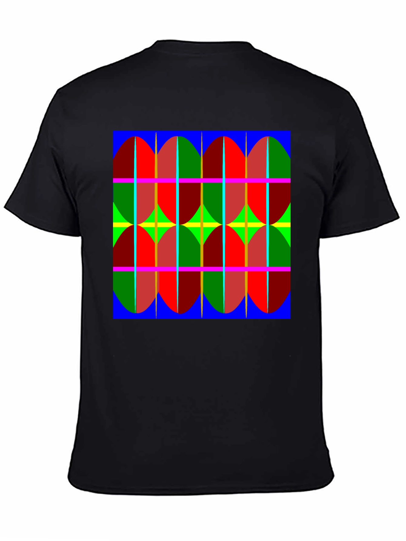 Black Abstract Pattern Tee: Bold, Modern Design T-Shirt view 4