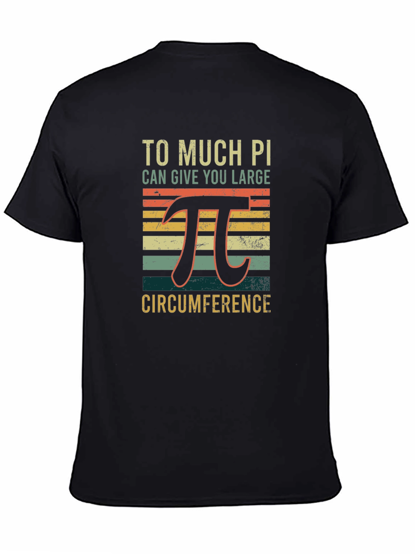 Black Math Humor Pi T-Shirt view 4
