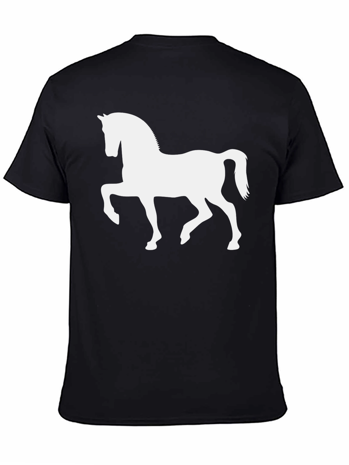 Black Horse Silhouette T-Shirt - Black view 4