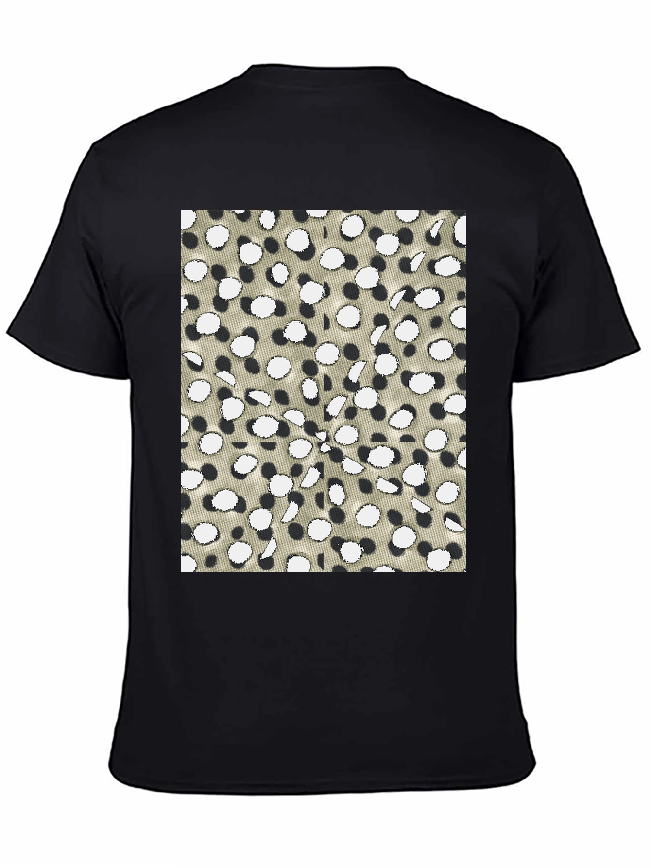 Black Abstract Print Crew Neck T-Shirt view 4