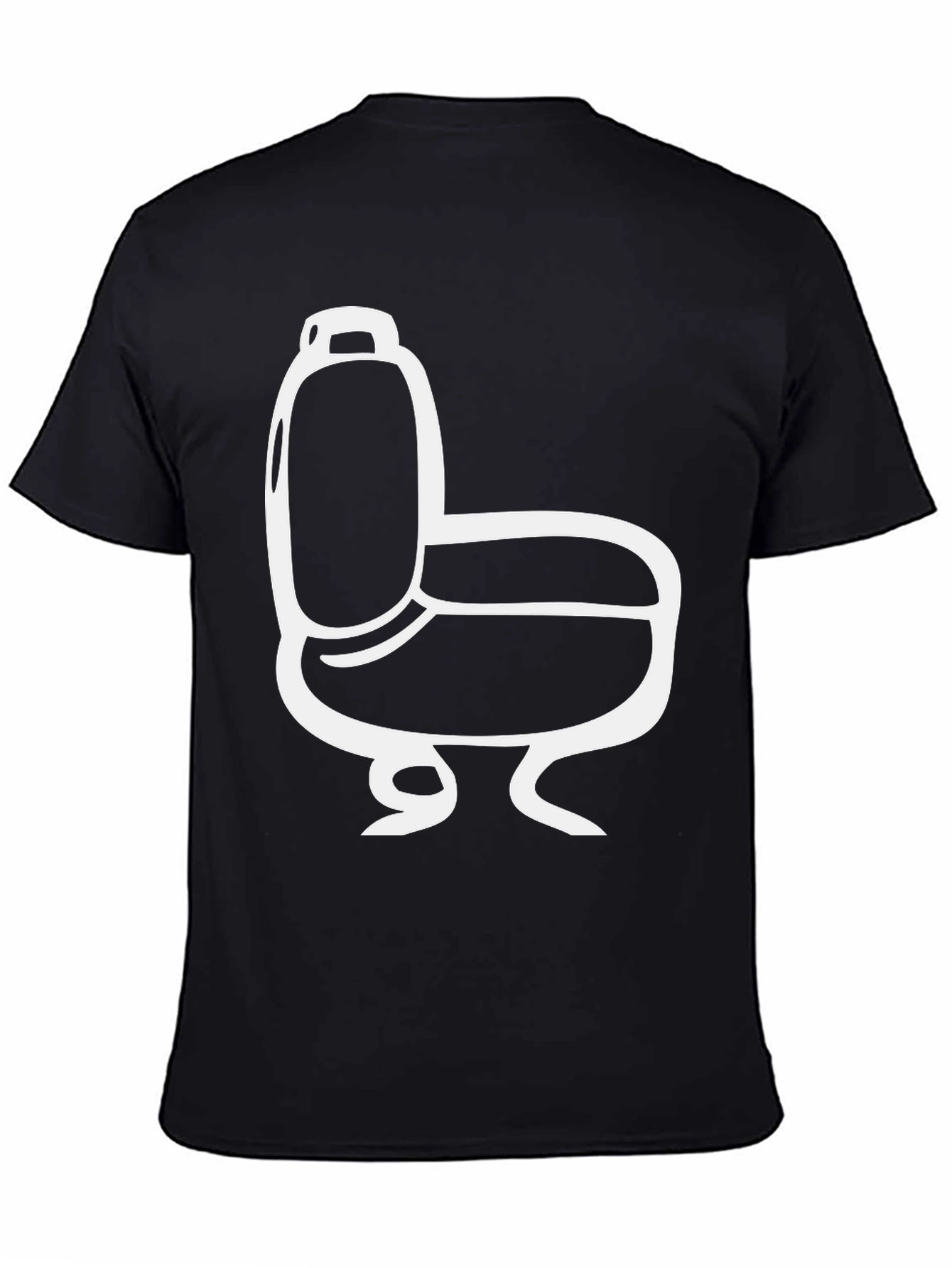 Black Toilet Graphic Tee - Funny Bathroom Humor Shirt view 4