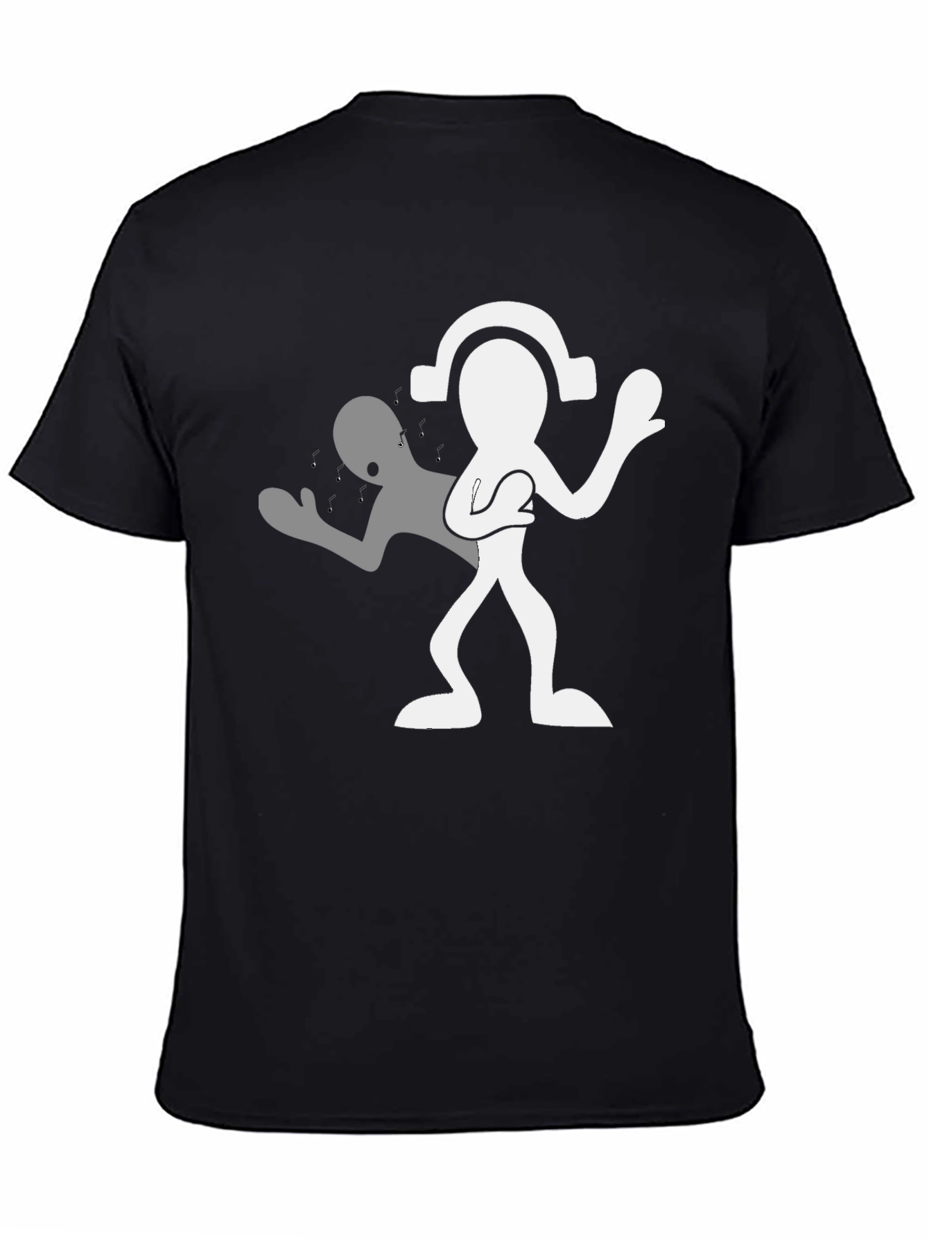 Black Man in Black Tee with Silhouetted Figure view 4