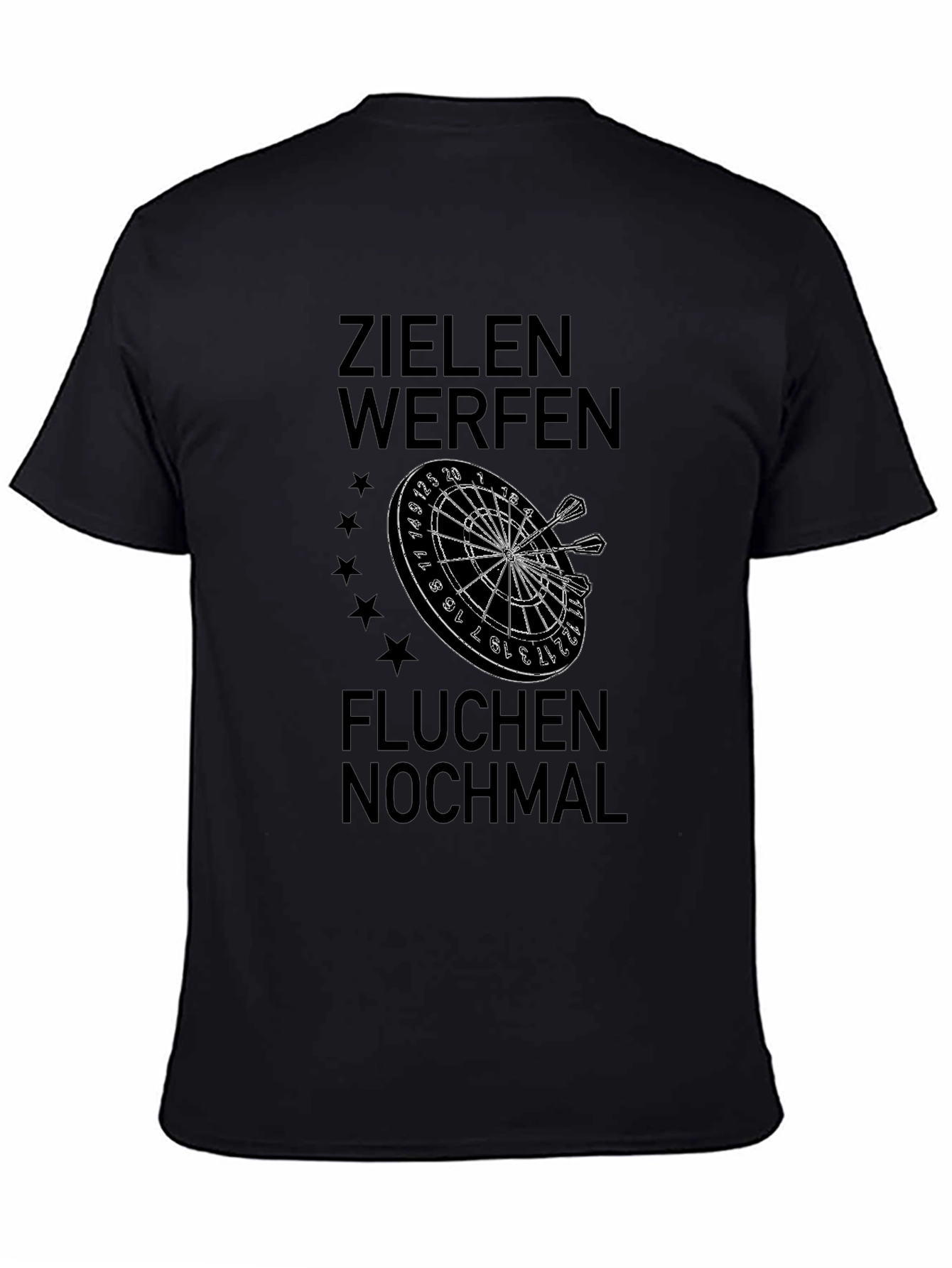 Black Darts T-Shirt - Ziel Wurf Fluch Nochmal view 4