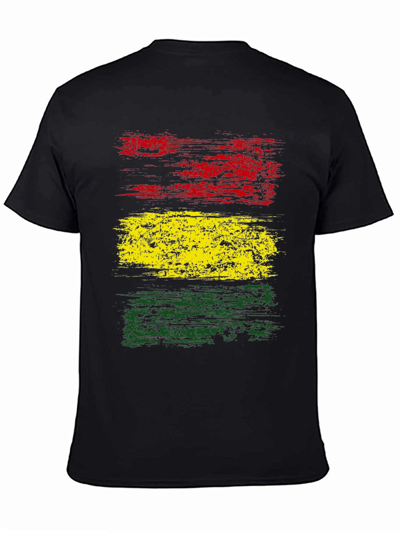 Rasta Flag T-Shirt - Distressed Graphic Tee - 4