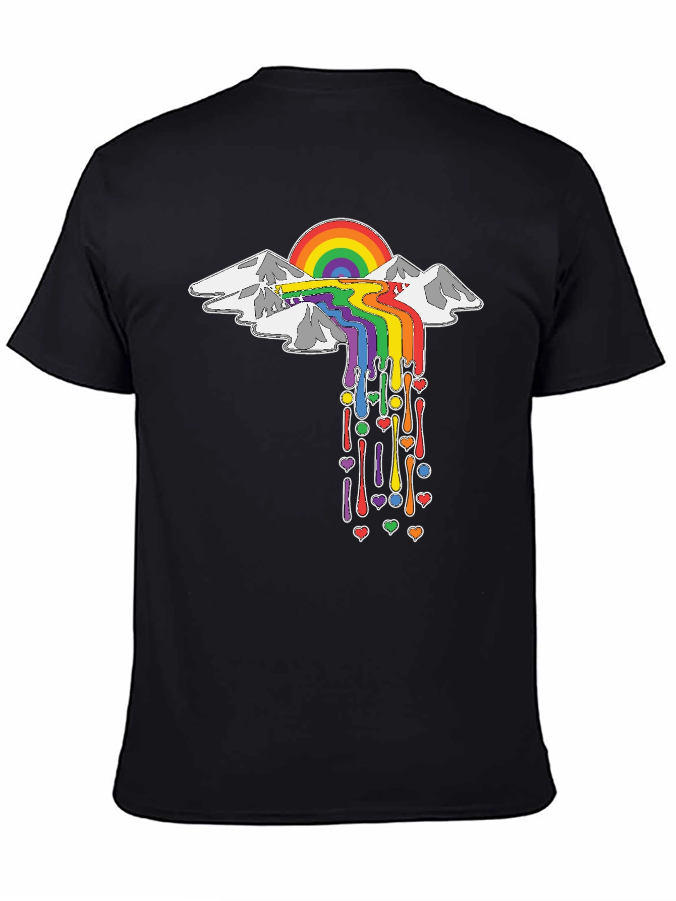 Black Rainbow Mountain T-Shirt - Express Yourself! view 4