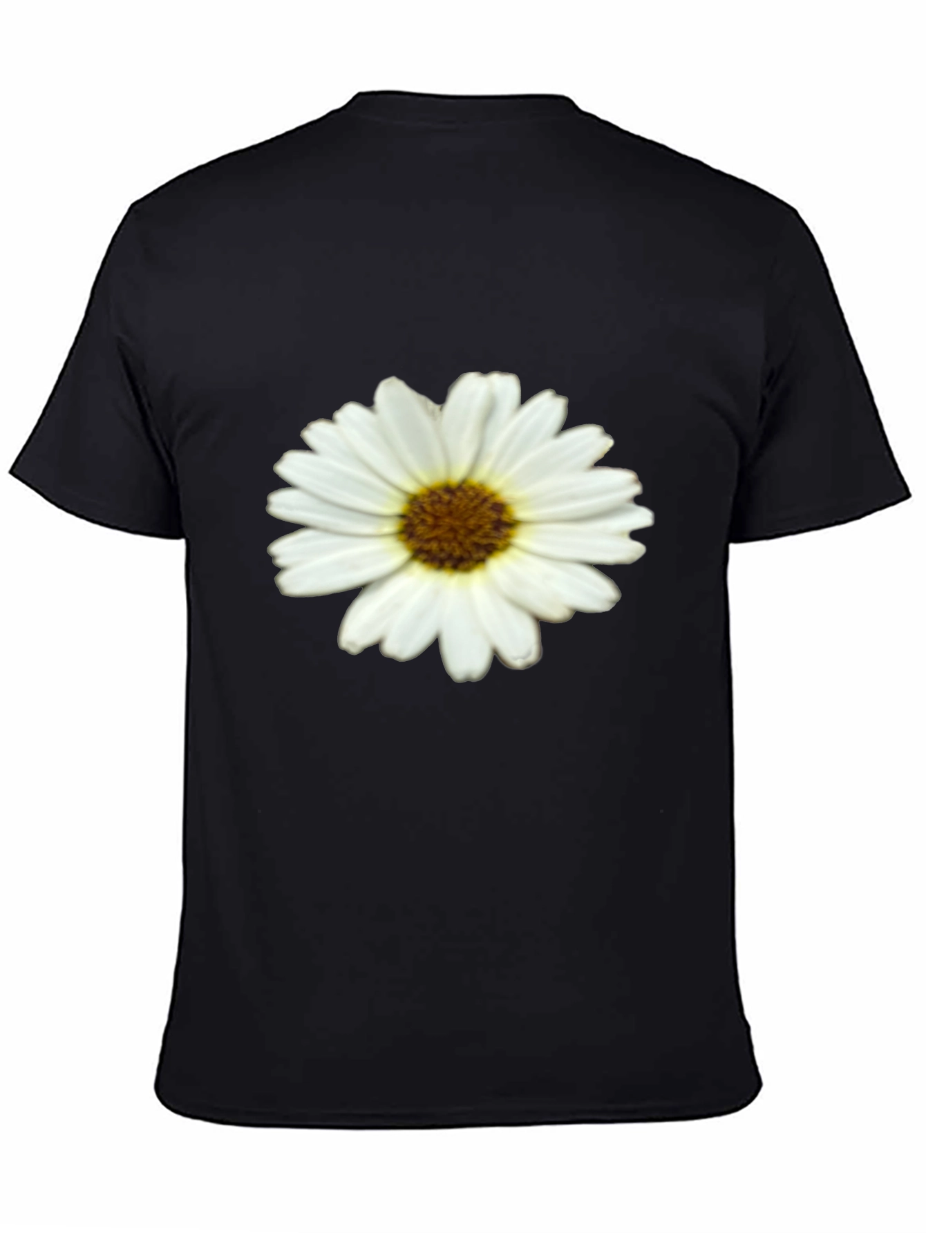 Black Daisy Graphic Print Black T-Shirt view 4