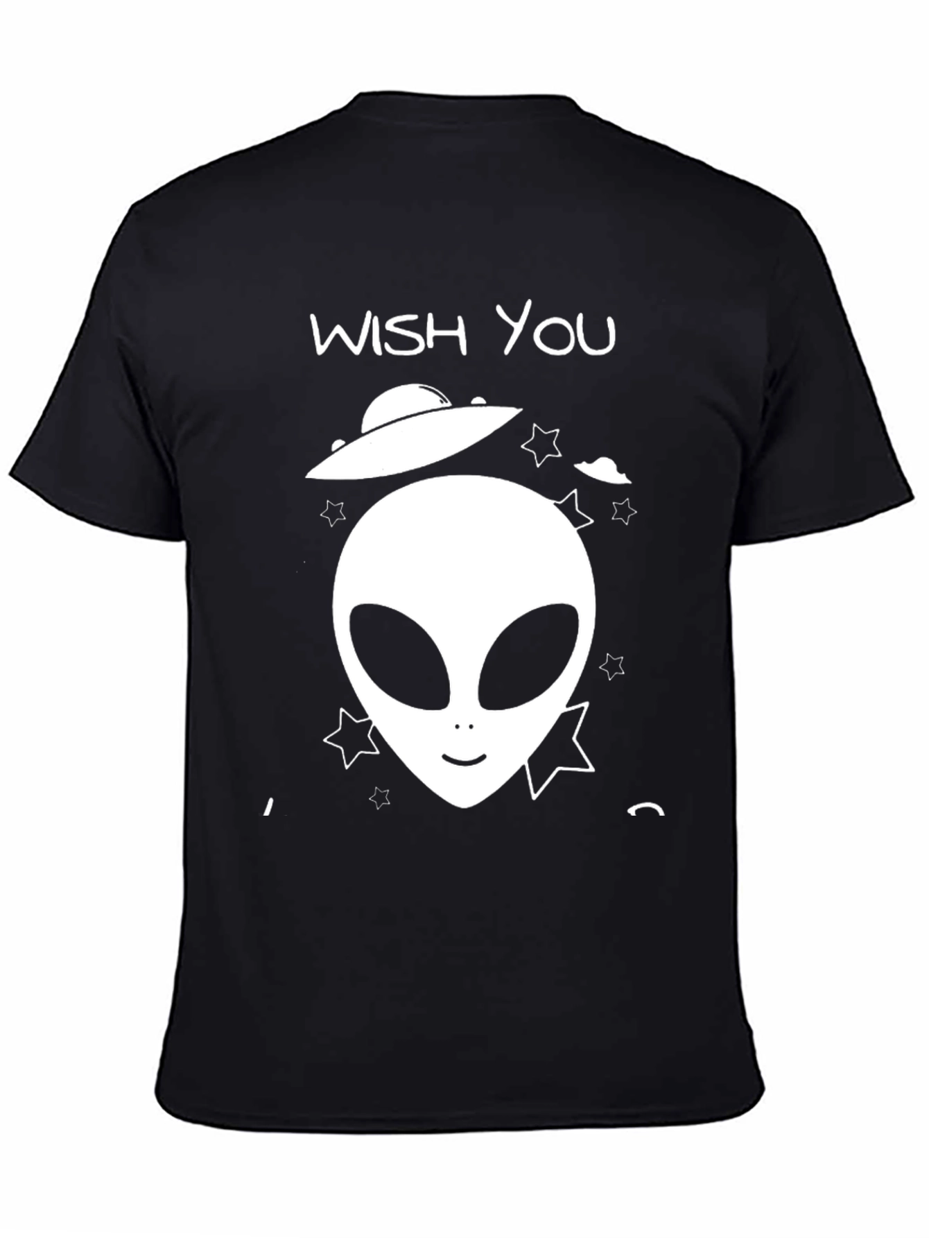 Black Wish You Were Here Alien Graphic Tee view 4
