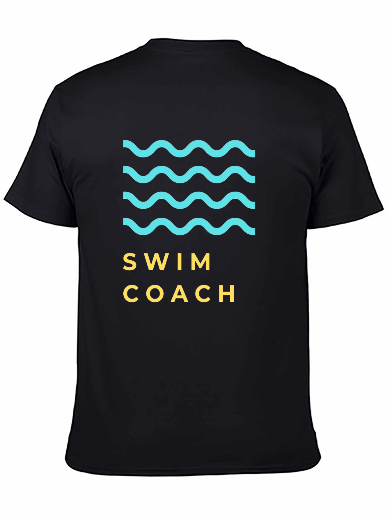 Black Swim Coach Graphic Tee - Stylish & Comfortable view 4