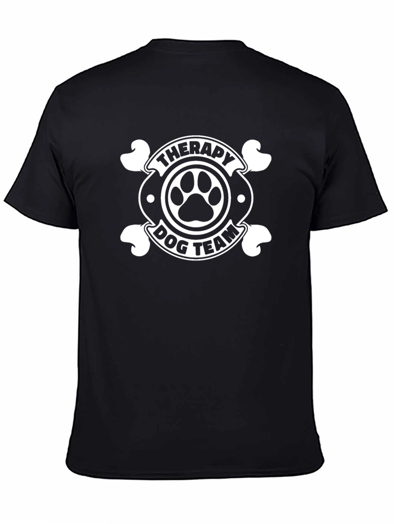 Therapy Dog Team T-Shirt - Unisex Black Tee - 4